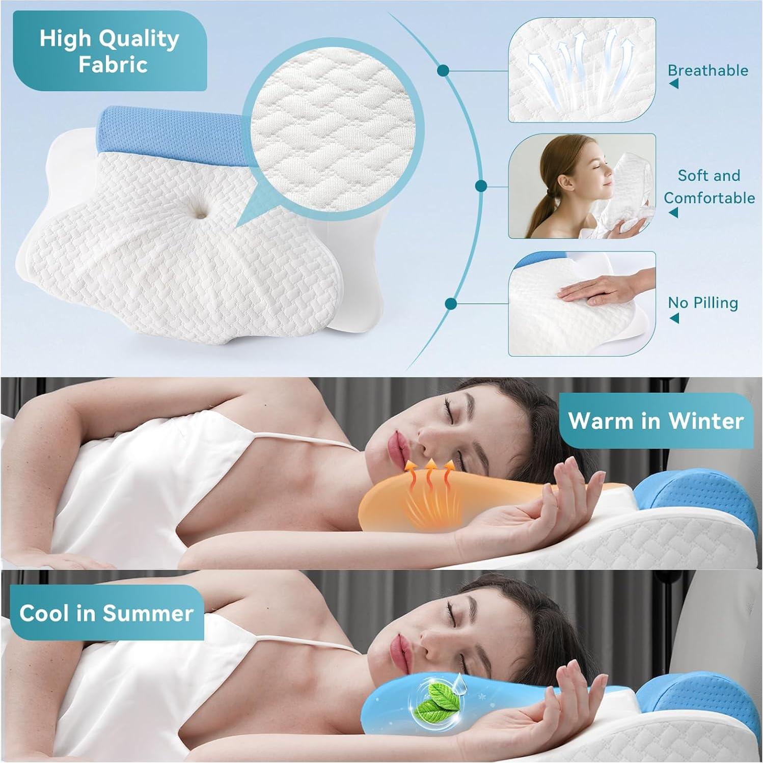 Almohada Cervical DIIKEN JK324-YZJZ Espuma Viscoelástica 2 en 1