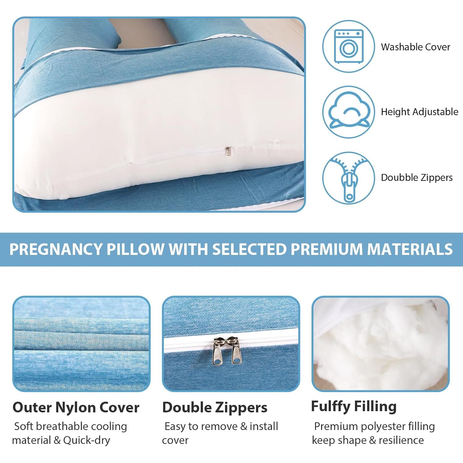 Almohada de Embarazo Amagoing Enfriadora U 145cm Soporte Completo