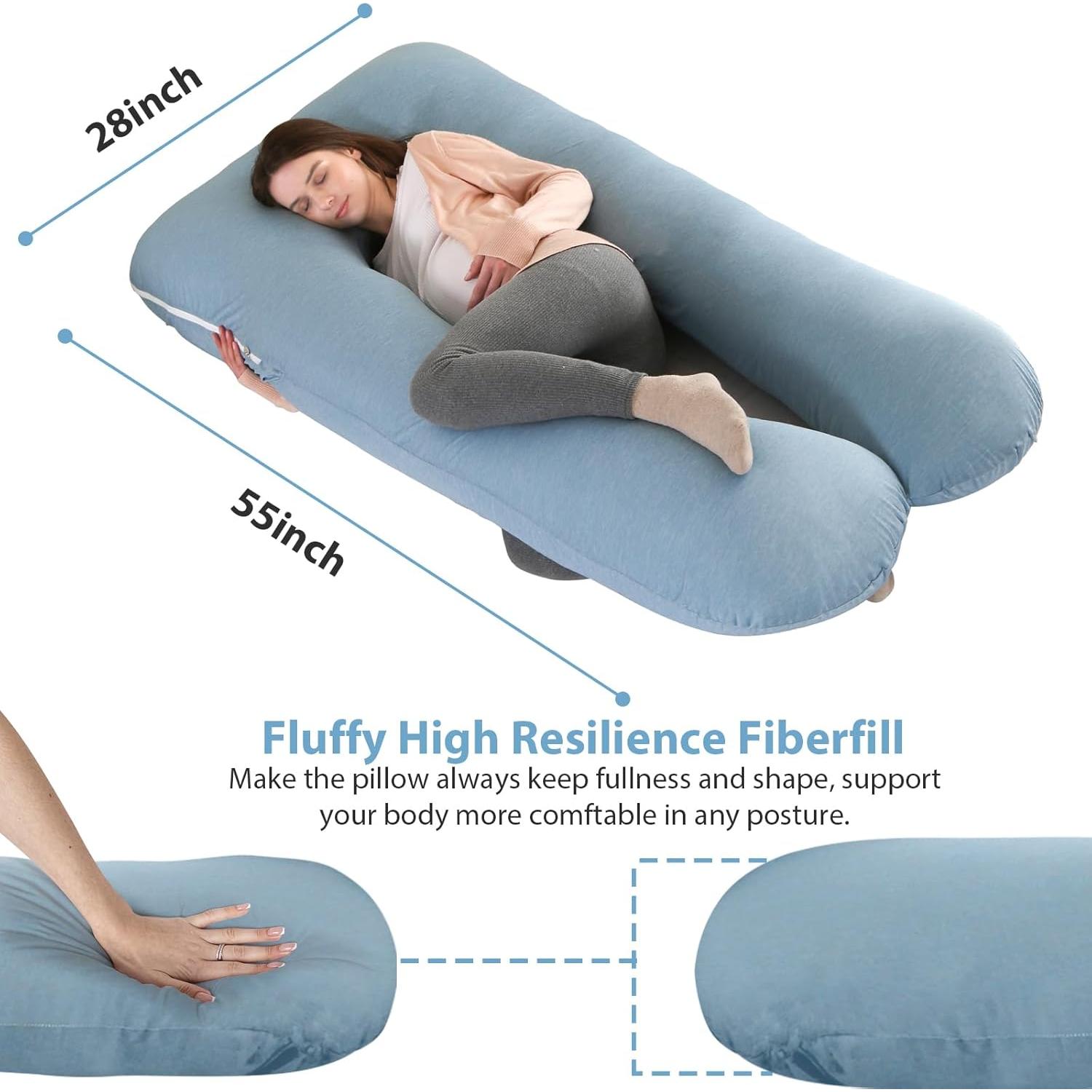 Almohada de Embarazo Amagoing Enfriadora U 145cm Soporte Completo