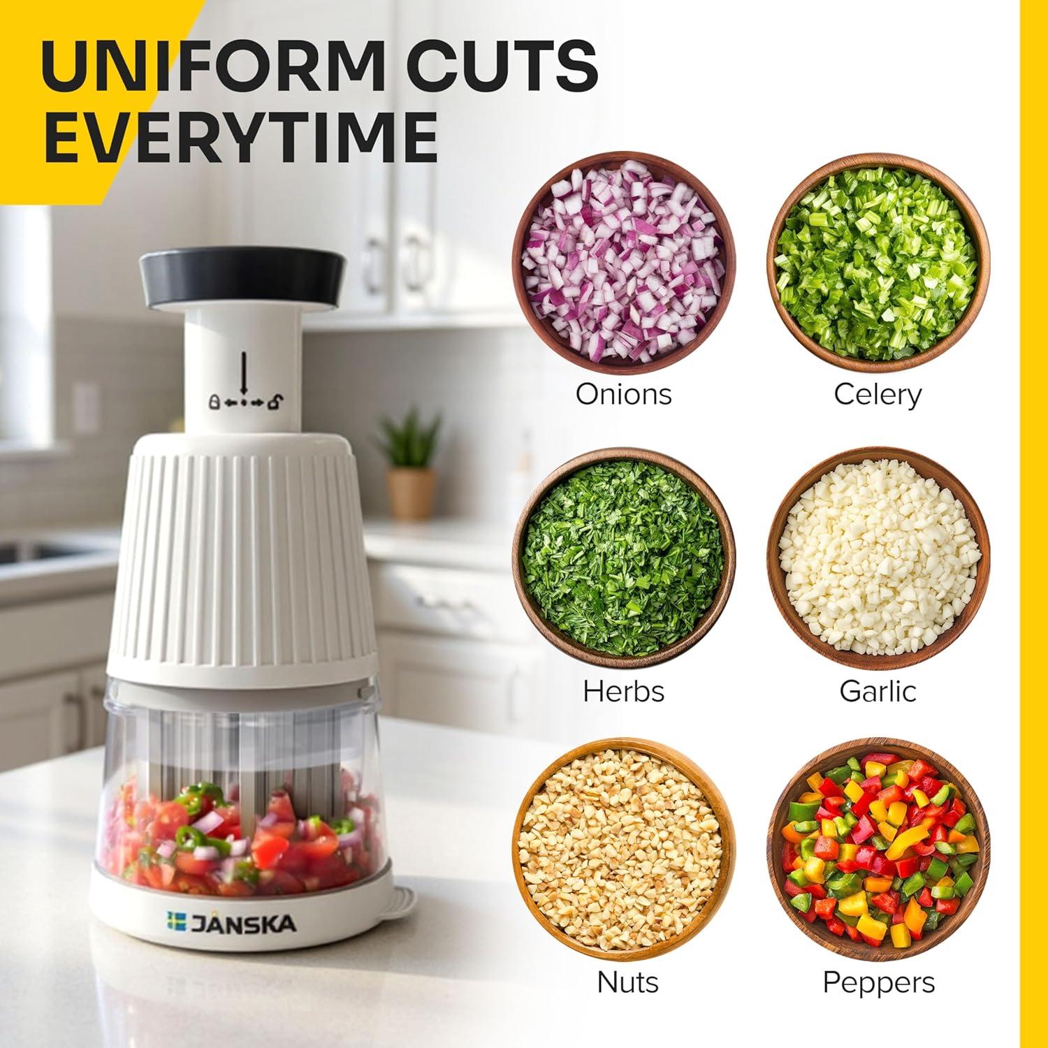 Picador Empujador de Alimentos JANSKA JPC-580, Acero Inoxidable