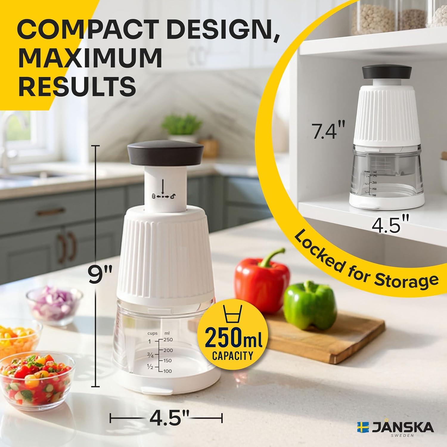 Picador Empujador de Alimentos JANSKA JPC-580, Acero Inoxidable