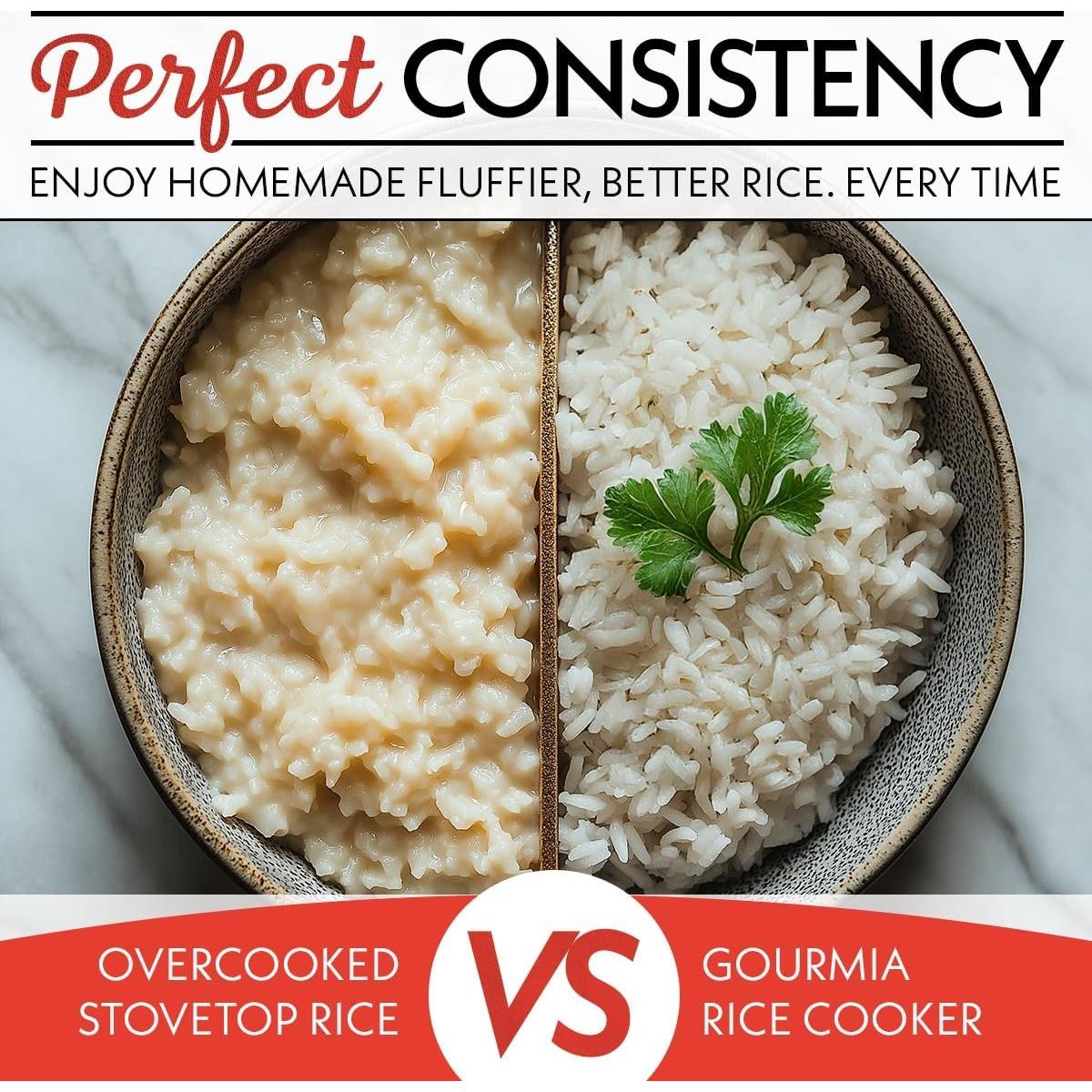 Cocedor de Arroz Digital Gourmia 5 Qt 20 Tazas 8 en 1