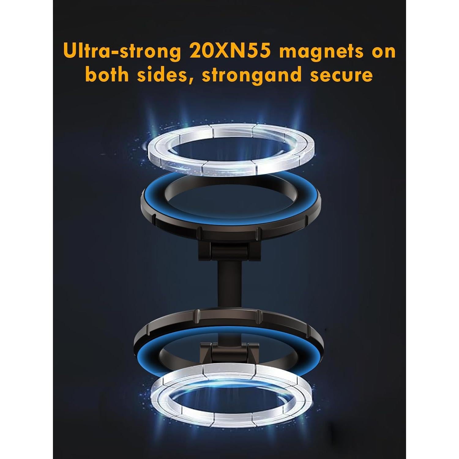 Soporte Magnético Plegable para Teléfono Yumecamp SH111 - Negro