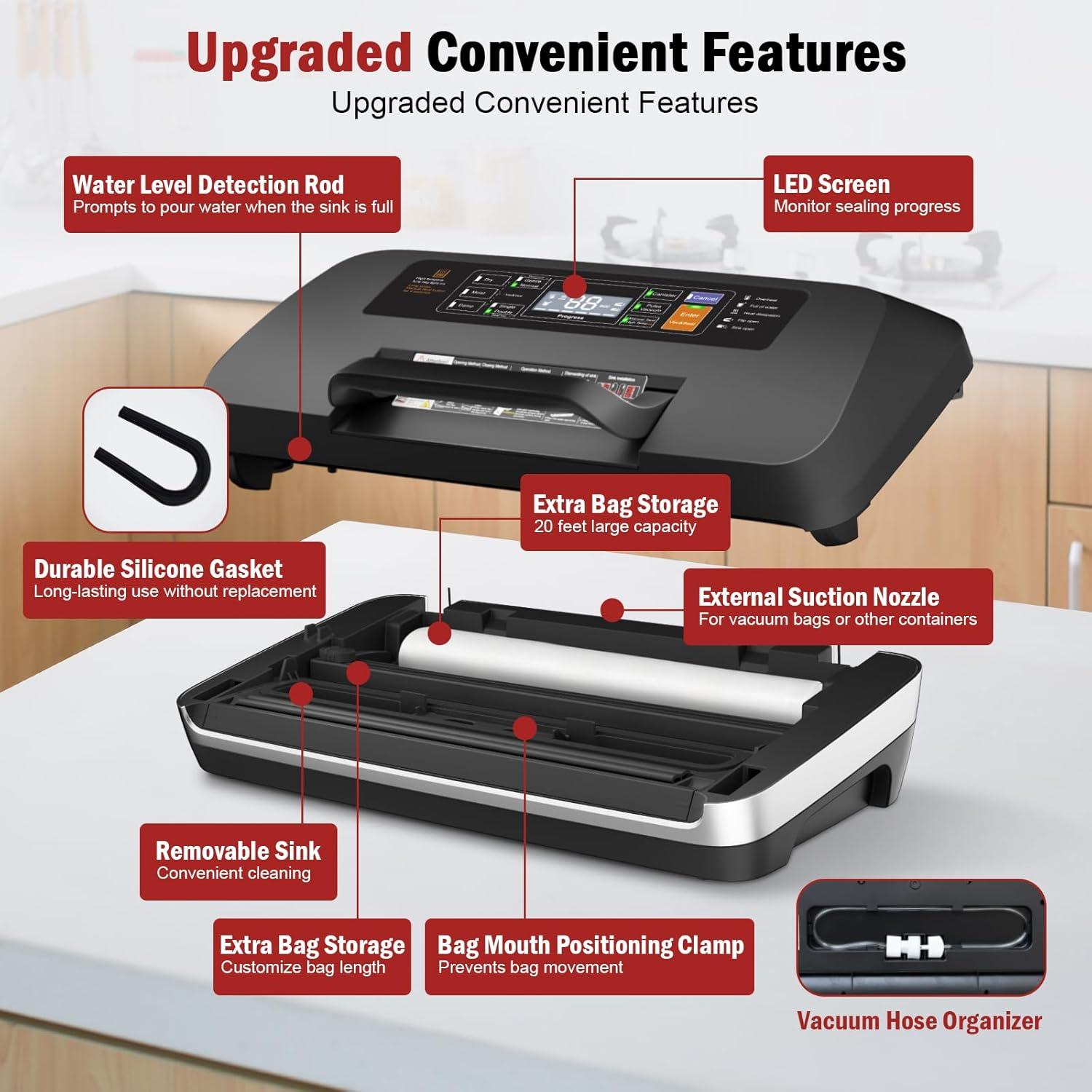 Máquina de Sellado al Vacío LKKNC SV636 130W Automática