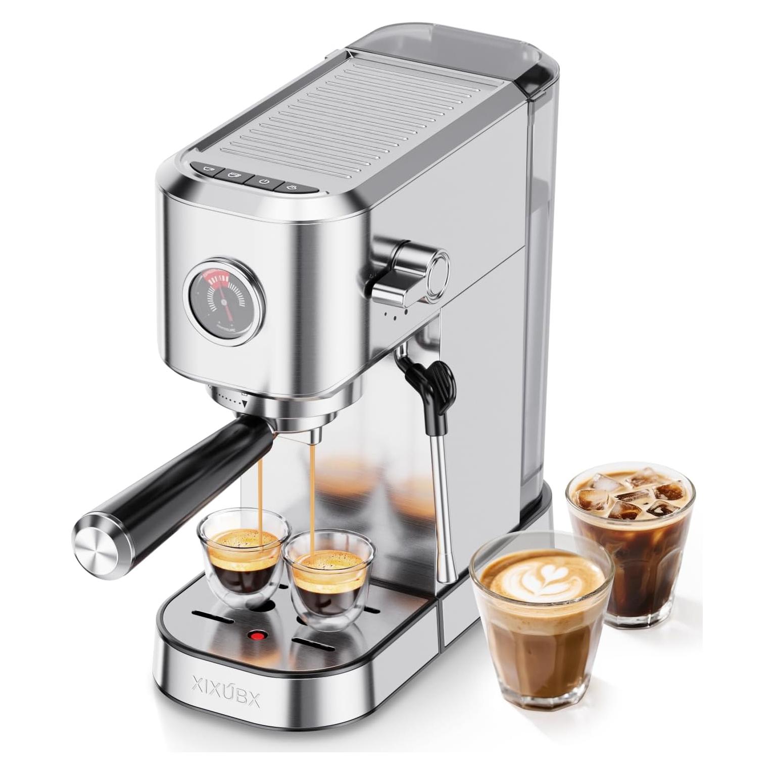 Máquina de Espresso XIXUBX EM720 20Bar con Espumador 1.25L