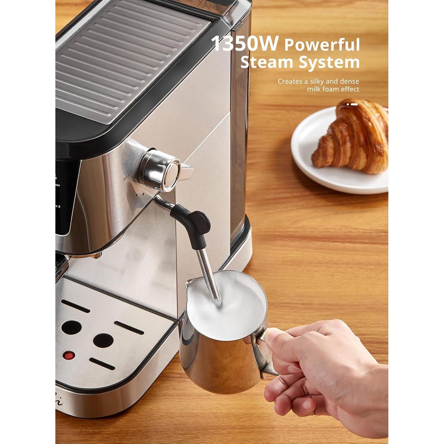 Máquina de Espresso UDI CM5104US 20 Bares Pantalla LED 2 Tazas