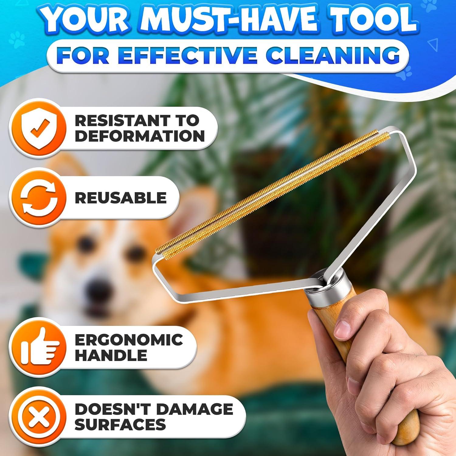 Kit de 2 Quitapelusas Reluen de Metal y Madera para Ropa