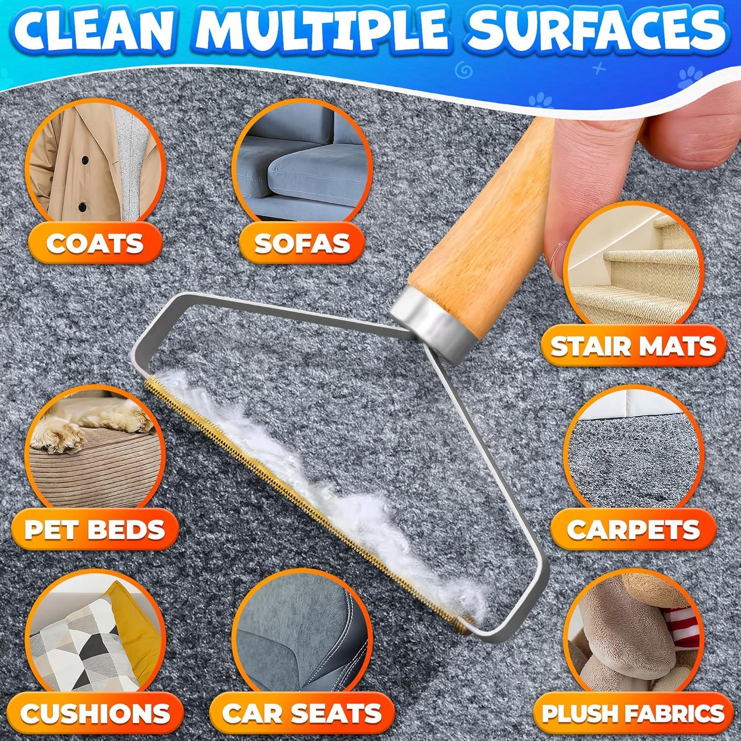 Kit de 2 Quitapelusas Reluen de Metal y Madera para Ropa