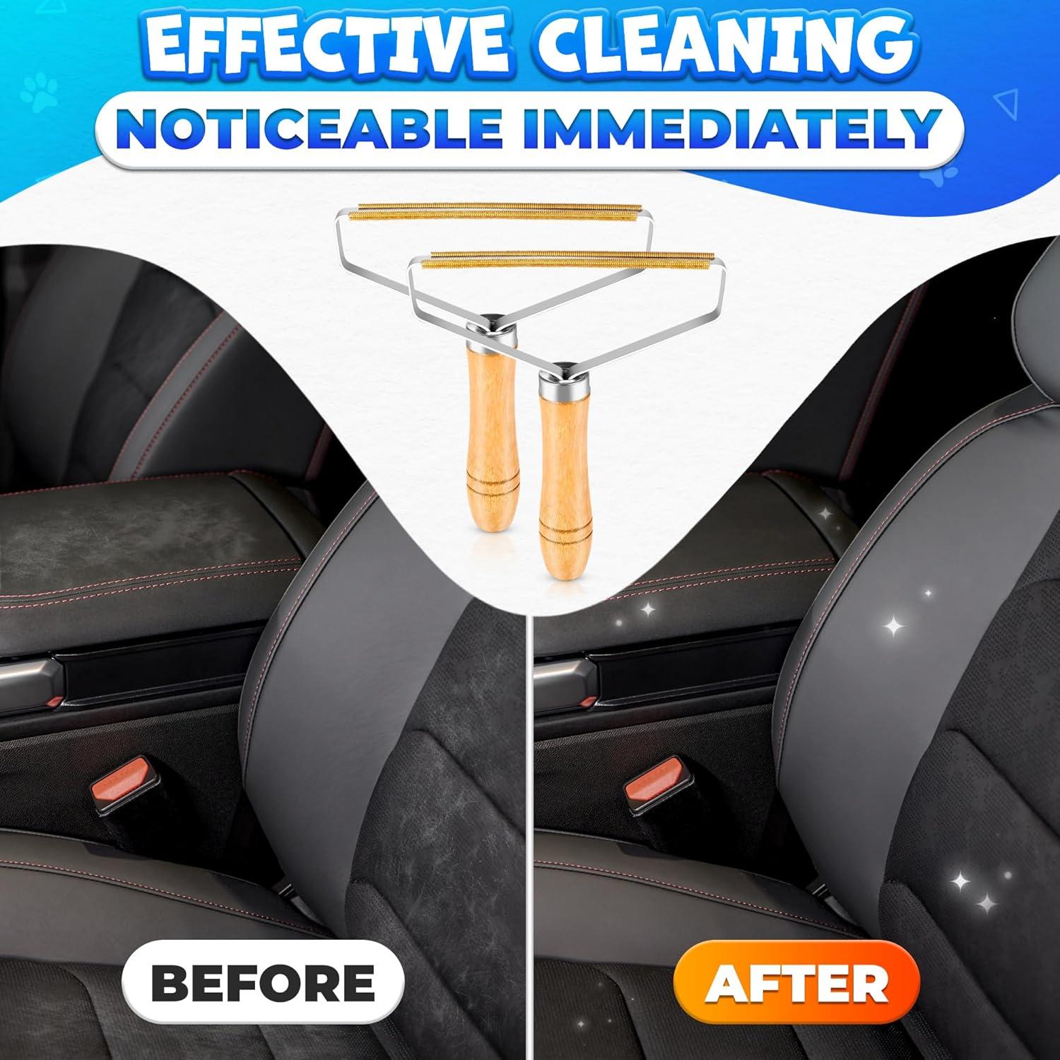 Kit de 2 Quitapelusas Reluen de Metal y Madera para Ropa