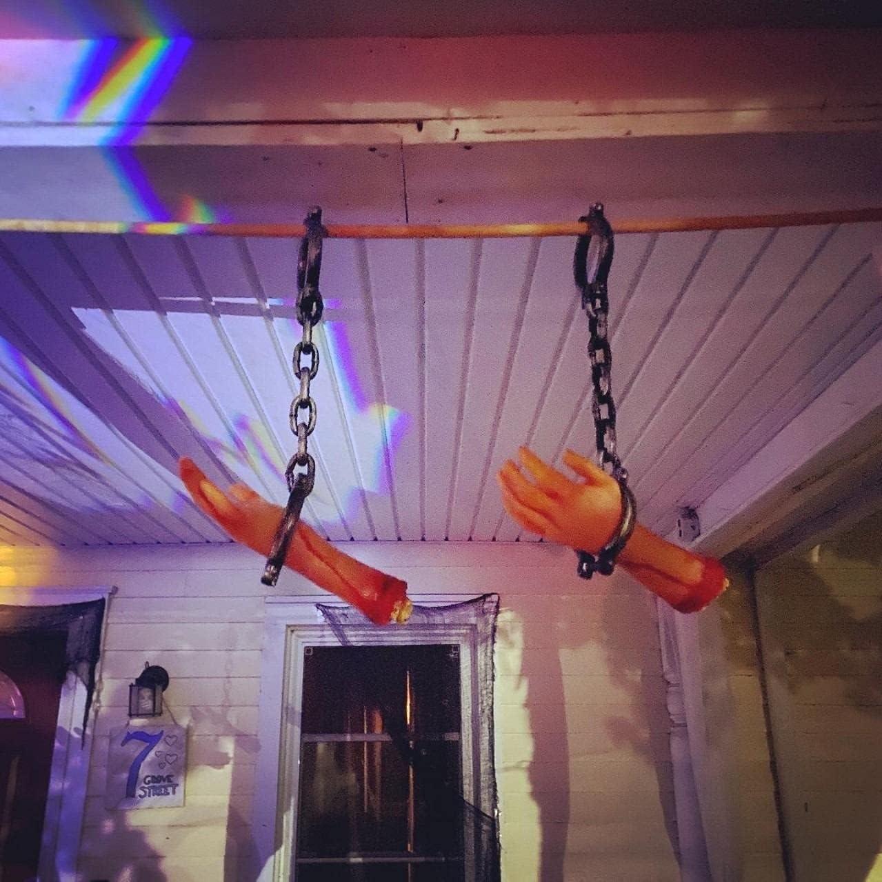 XONOR Decoración Halloween 2 Manos Falsas Sangrientas 32cm