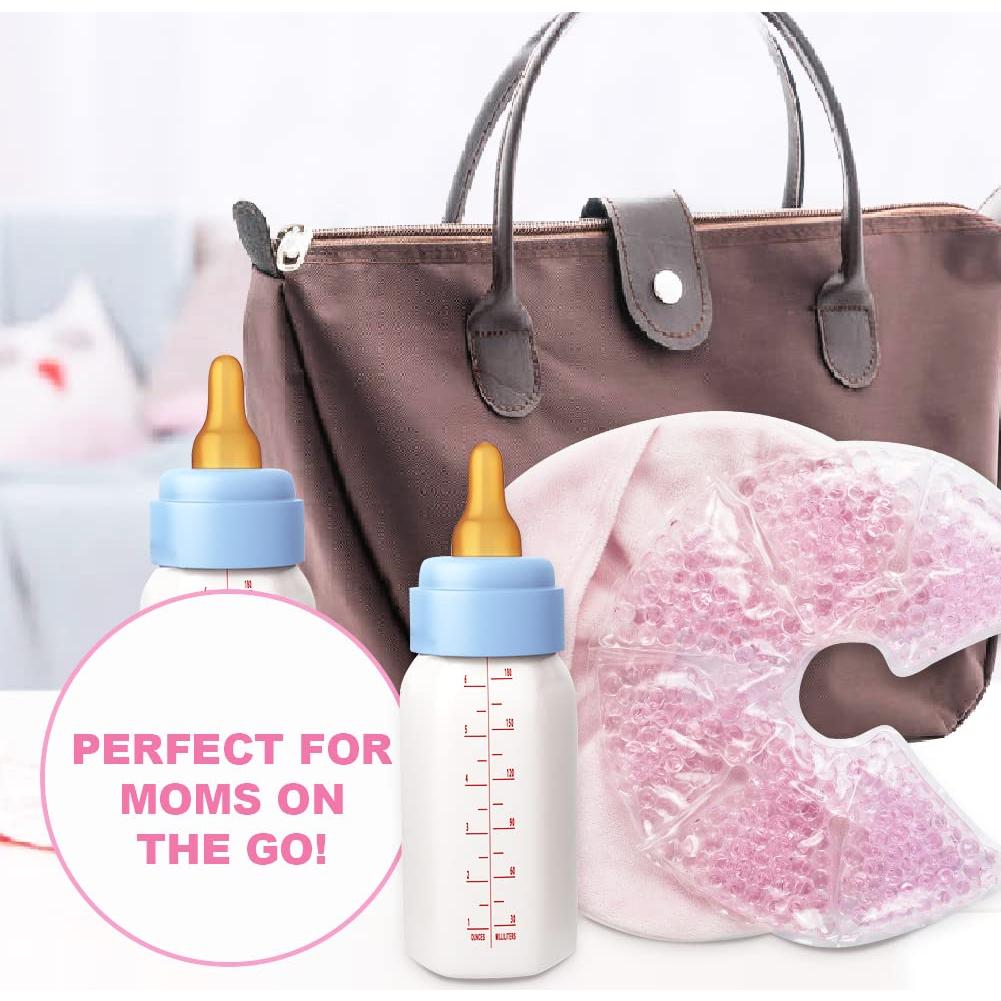 Compresas de Gel Frío y Caliente Conbella para Lactancia - Rosa