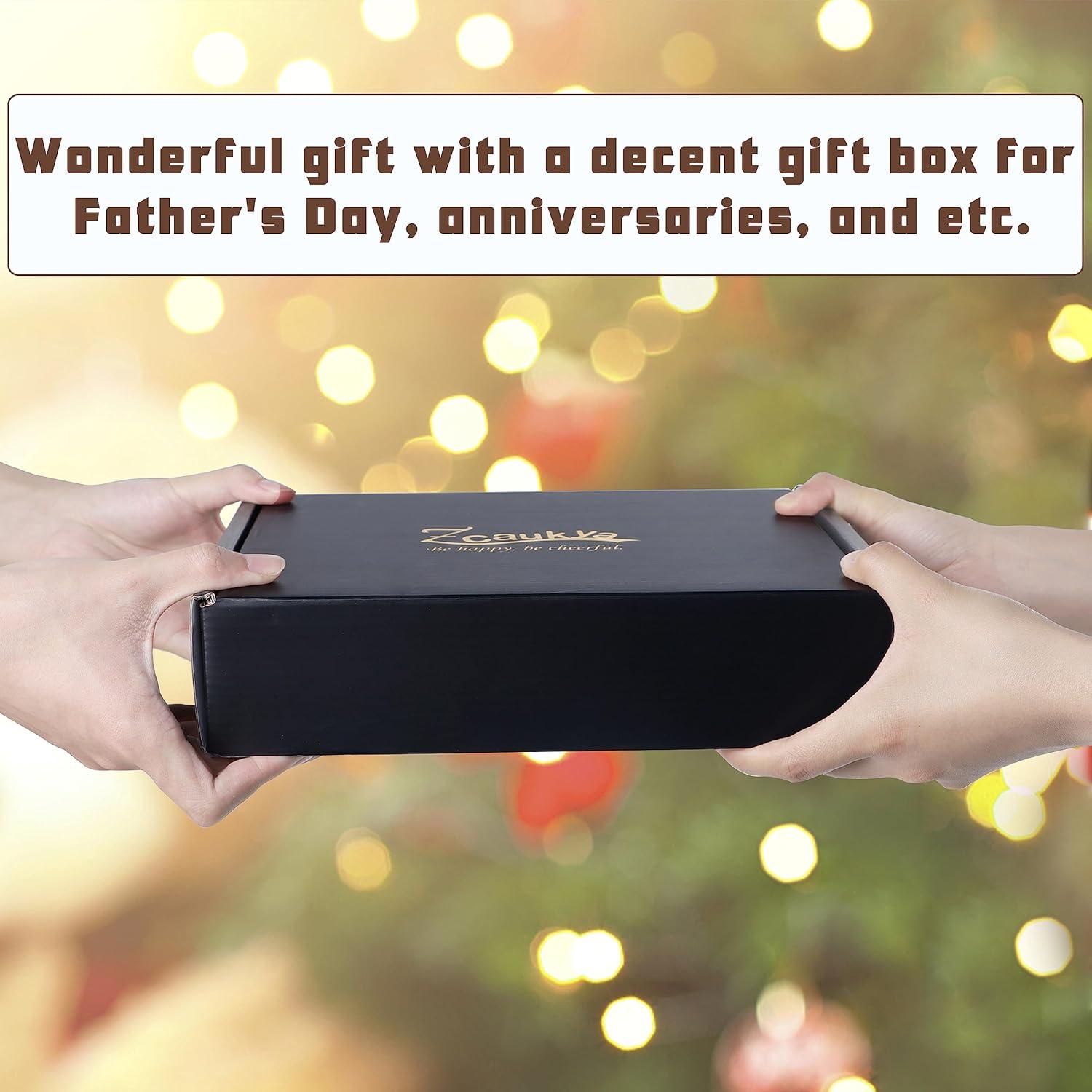 Bandeja de Valet Zcaukya de Cuero Sintético Marrón con 5 Compartimentos