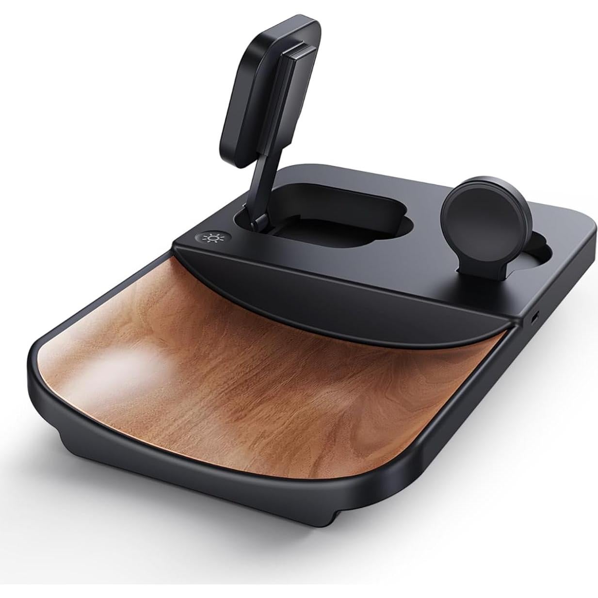 Estación de Carga Inalámbrica 3-en-1 AT&T con Madera - Cargador 30W