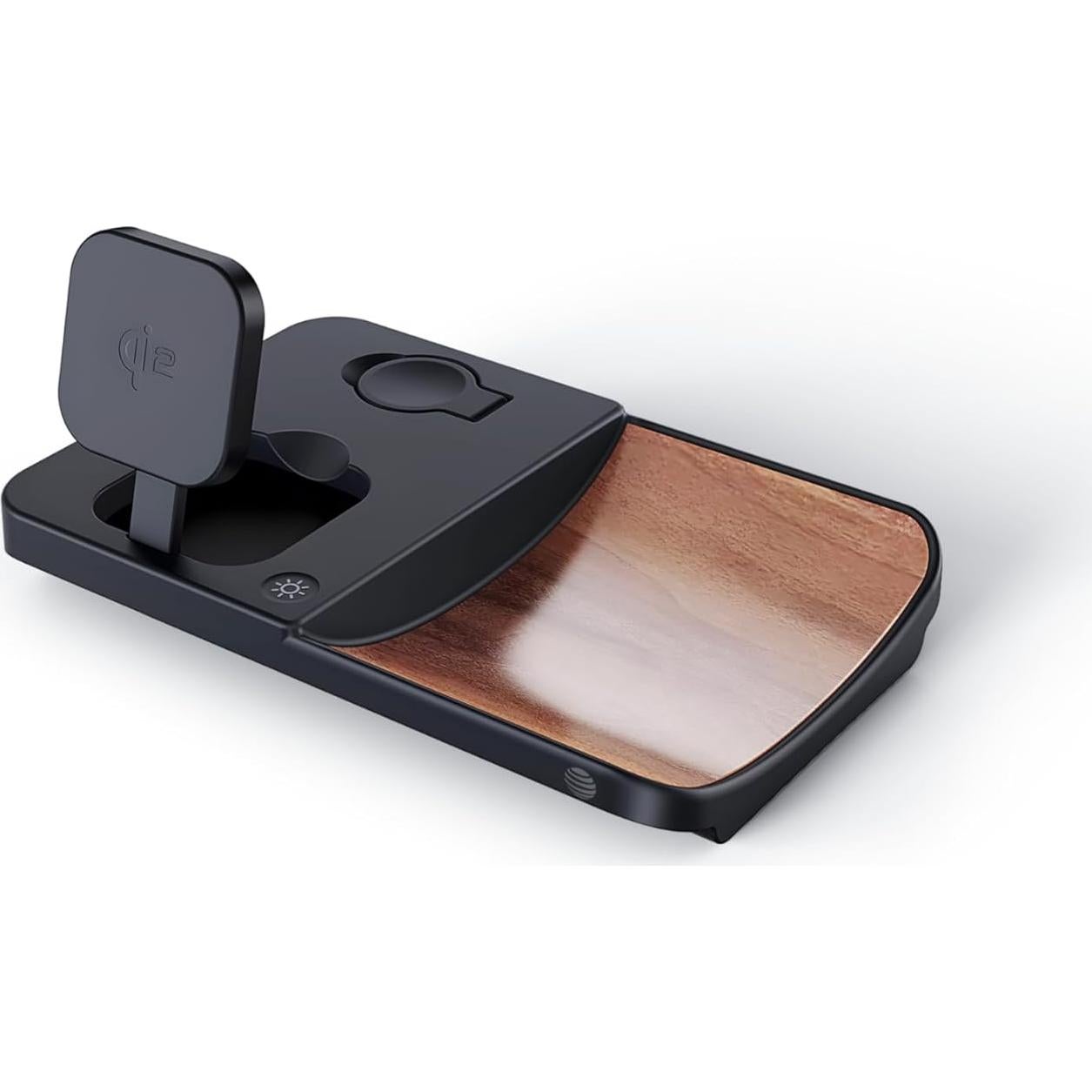 Estación de Carga Inalámbrica 3-en-1 AT&T con Madera - Cargador 30W