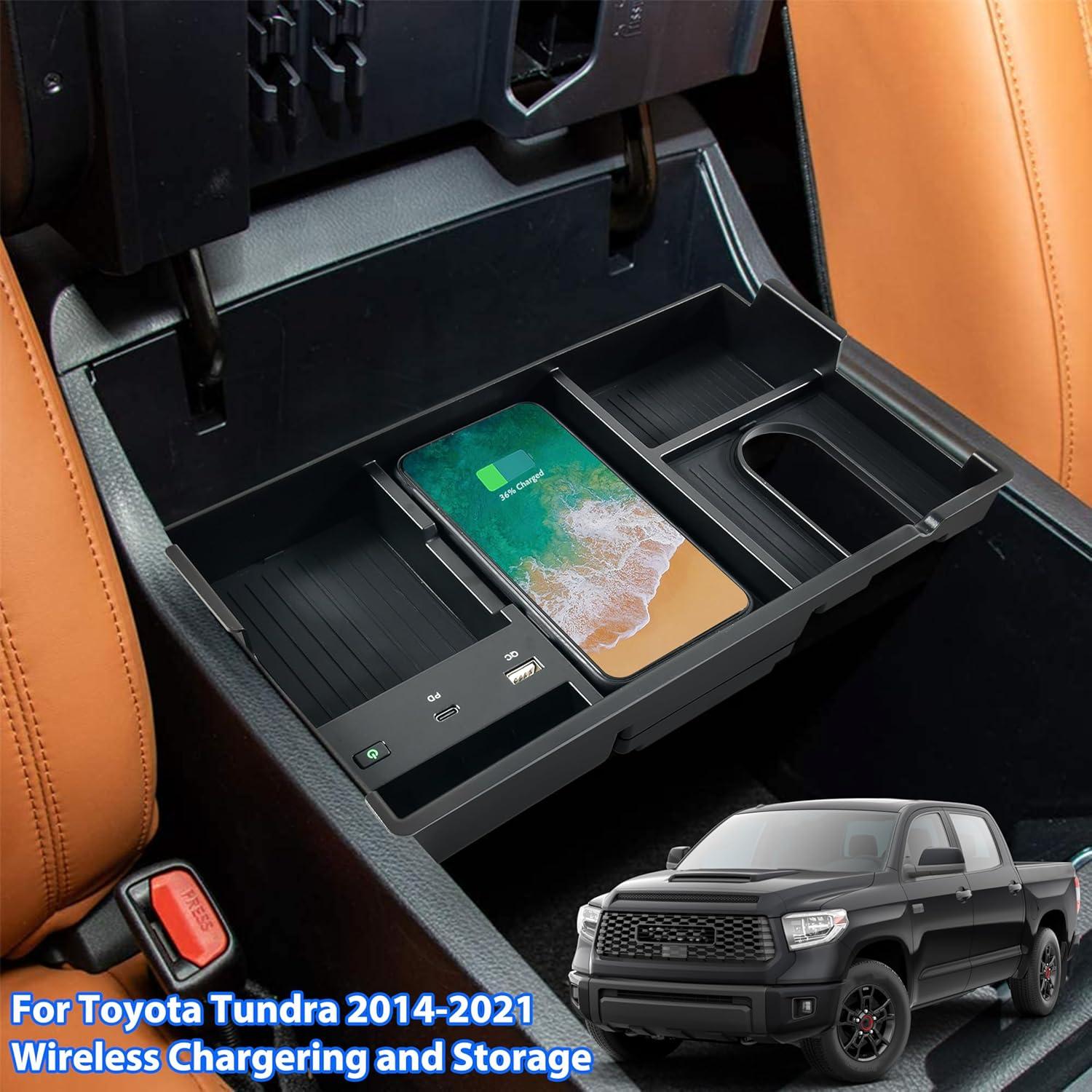 Cargador Inalámbrico Rápido Toyota Tundra 2014-2021 USB-A USB-C