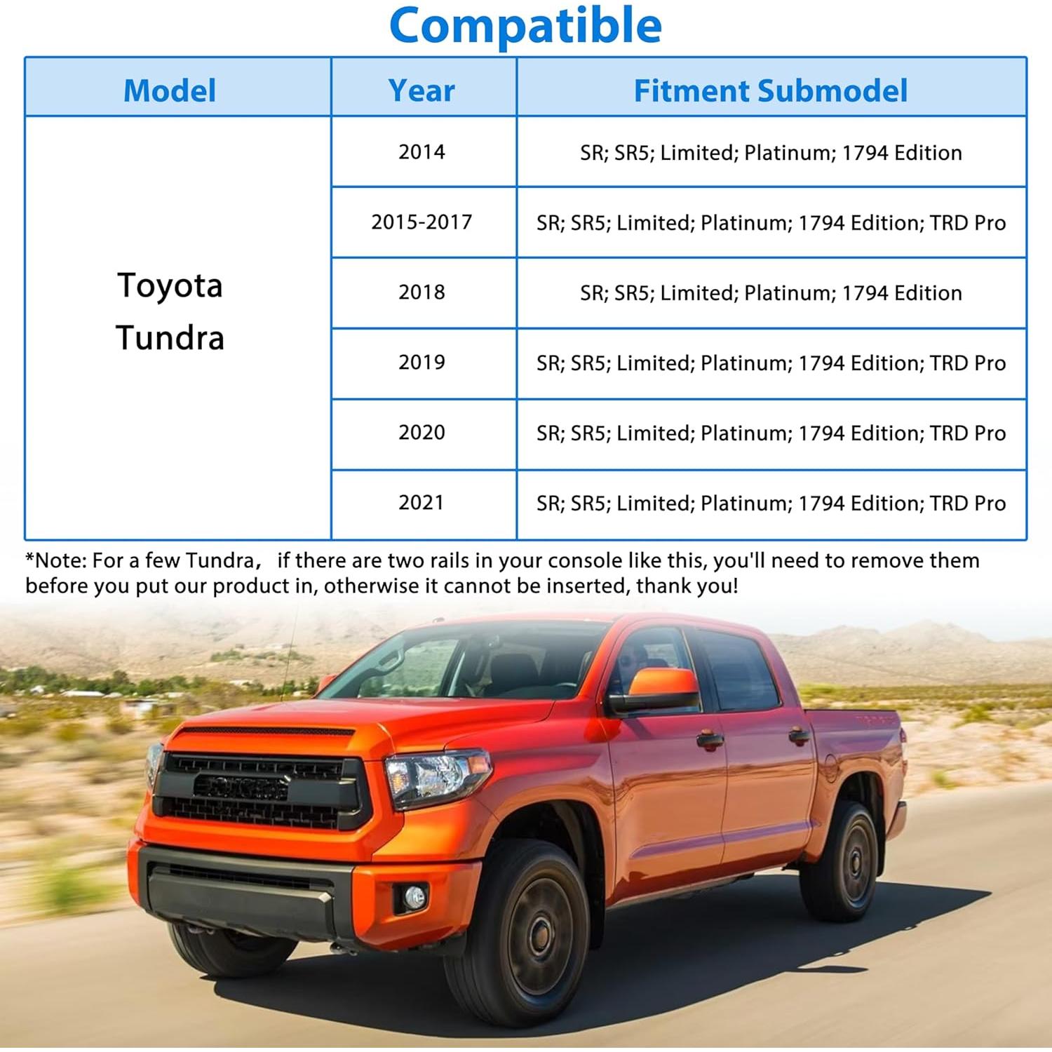 Cargador Inalámbrico Rápido Toyota Tundra 2014-2021 USB-A USB-C