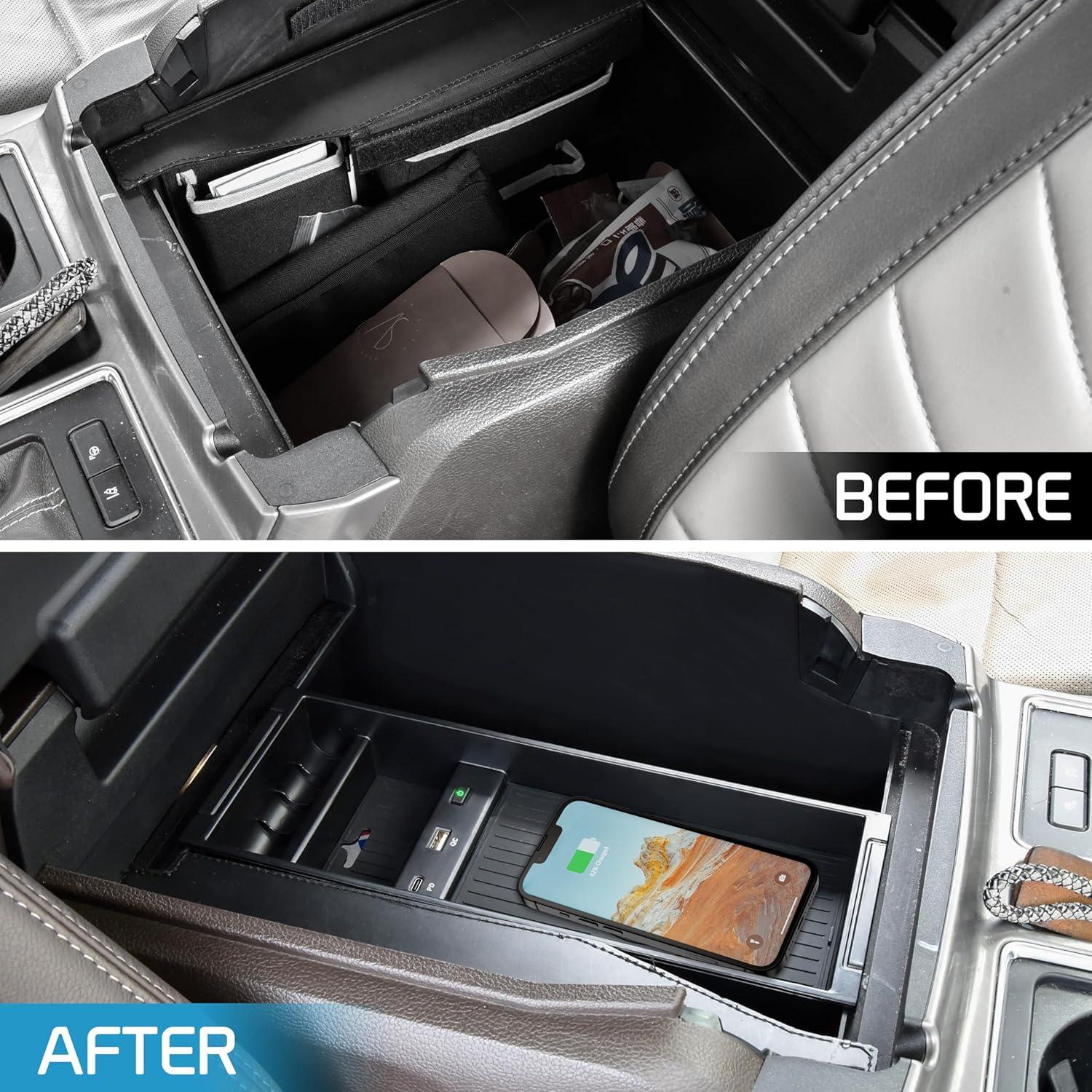 Cargador Inalámbrico Rápido POKIAUTO para Ford F150 2009-2023