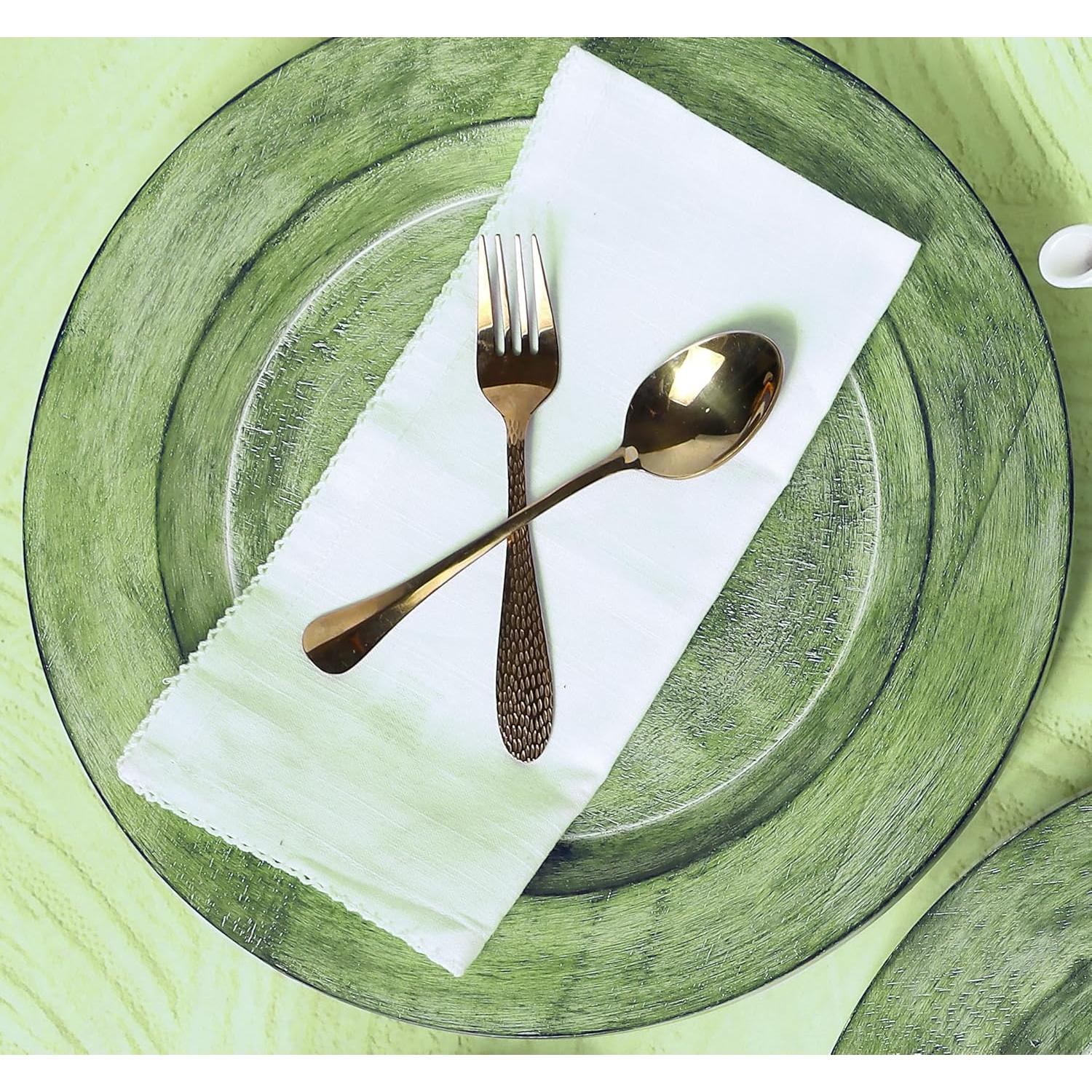 Juego de 2 Platos Cargadores de Madera CLEENTABLE 33 cm Verde