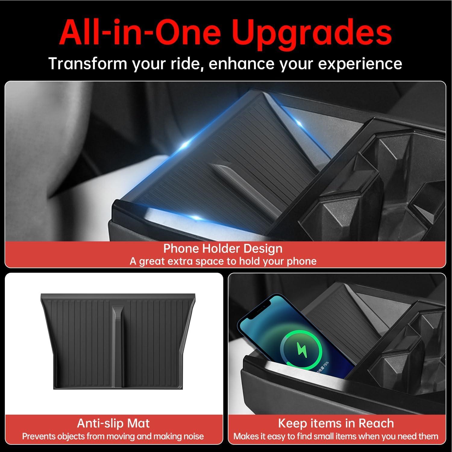 Bandeja Organizadora Zekrom para Consola Tesla Cybertruck 2023-2024