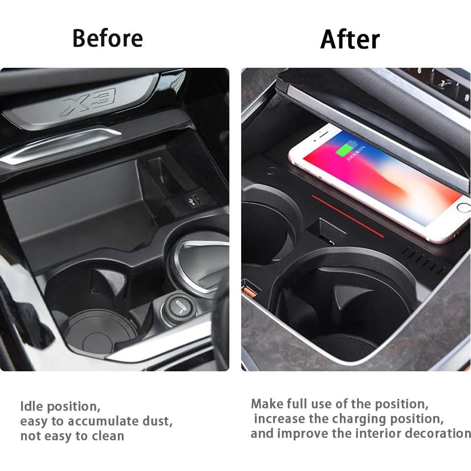 Cargador Inalámbrico para Automóvil ZChan 15W para BM-W X3/X4