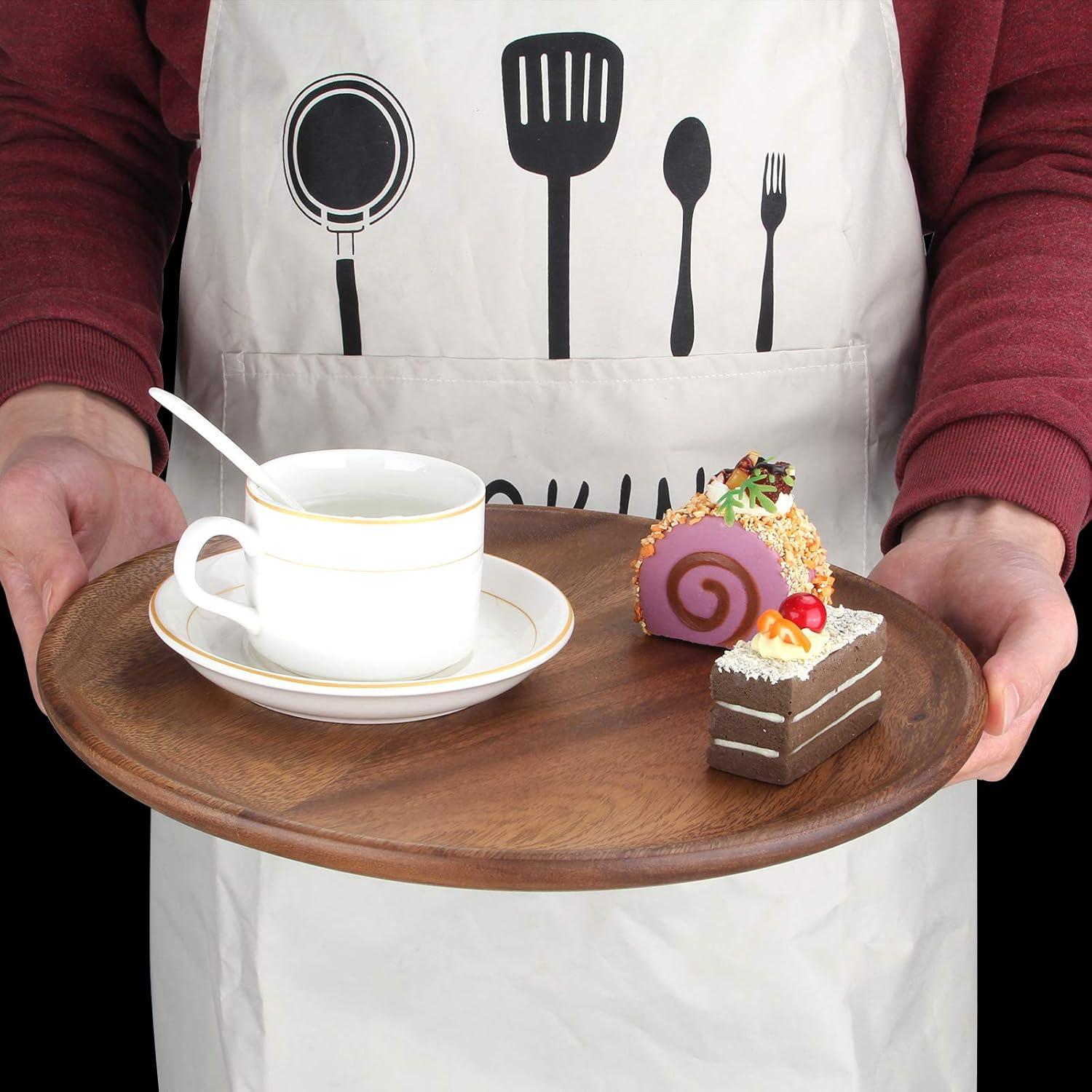 Juego de 2 Platos de Cena de Madera de Acacia 30 cm Ayiaren