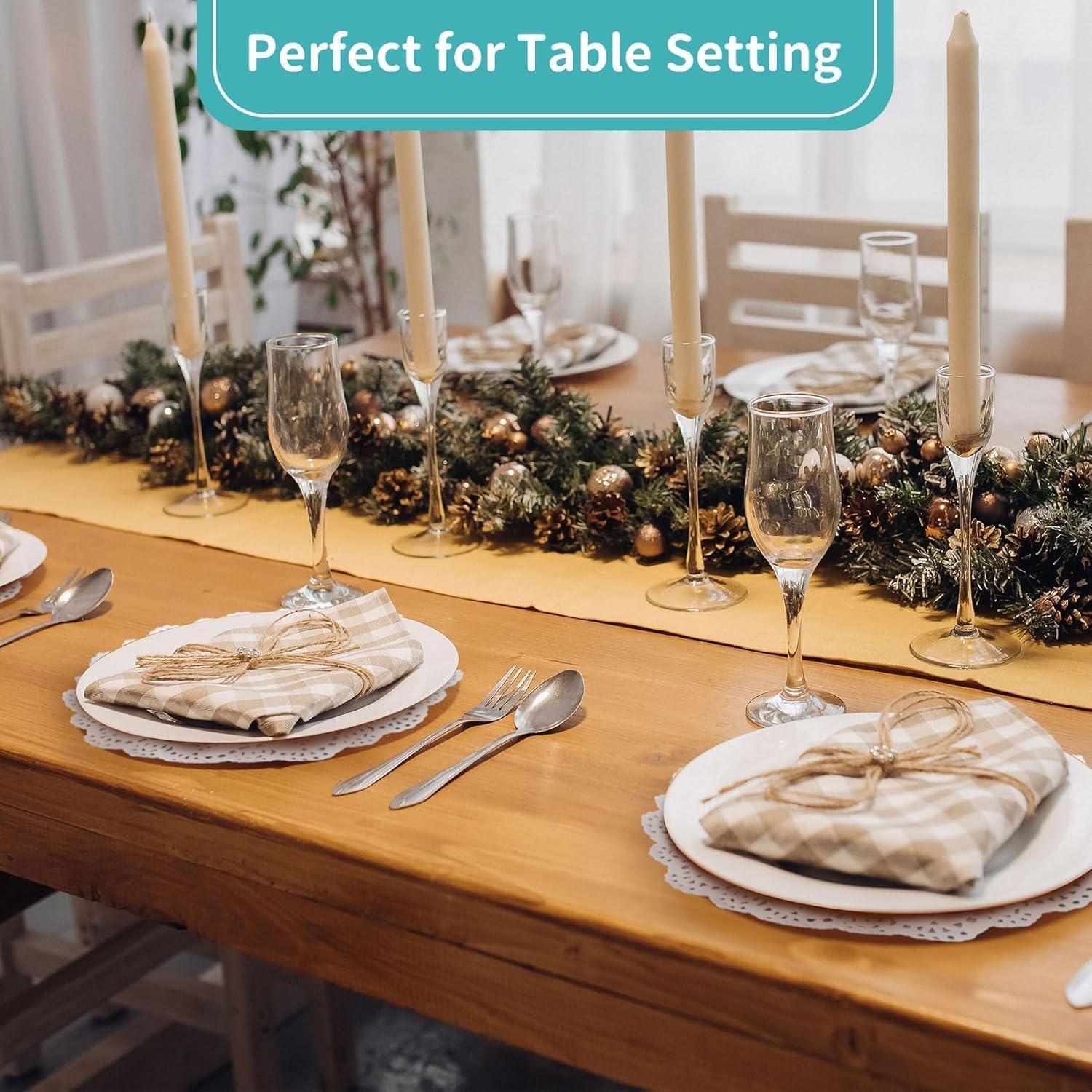 200 Servilletas de Papel Redondas Desechables Encaje Blanco 11.43-26.67 cm