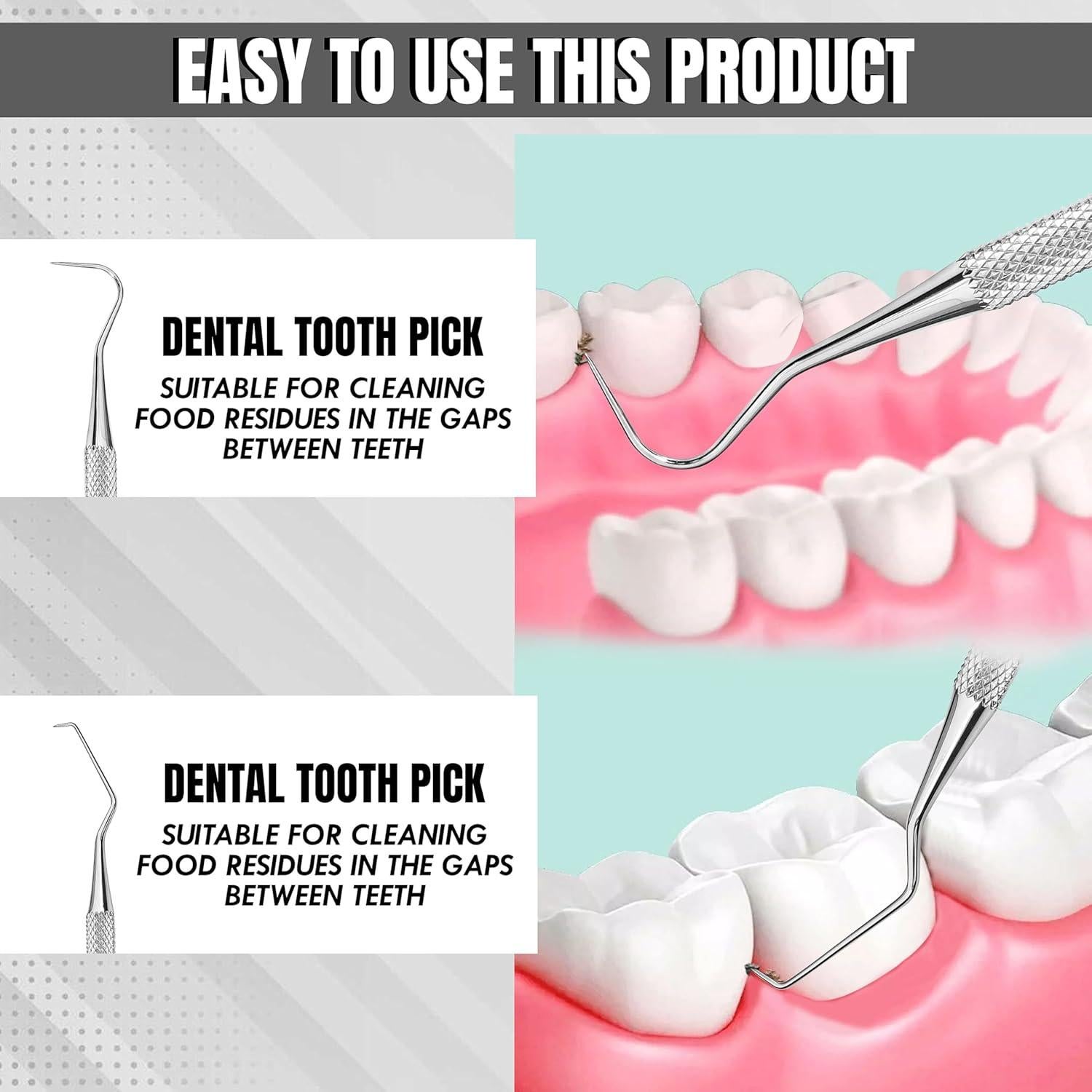 Raspador de Sarro Dental Boujee Trends Doble Cara Acero Inoxidable