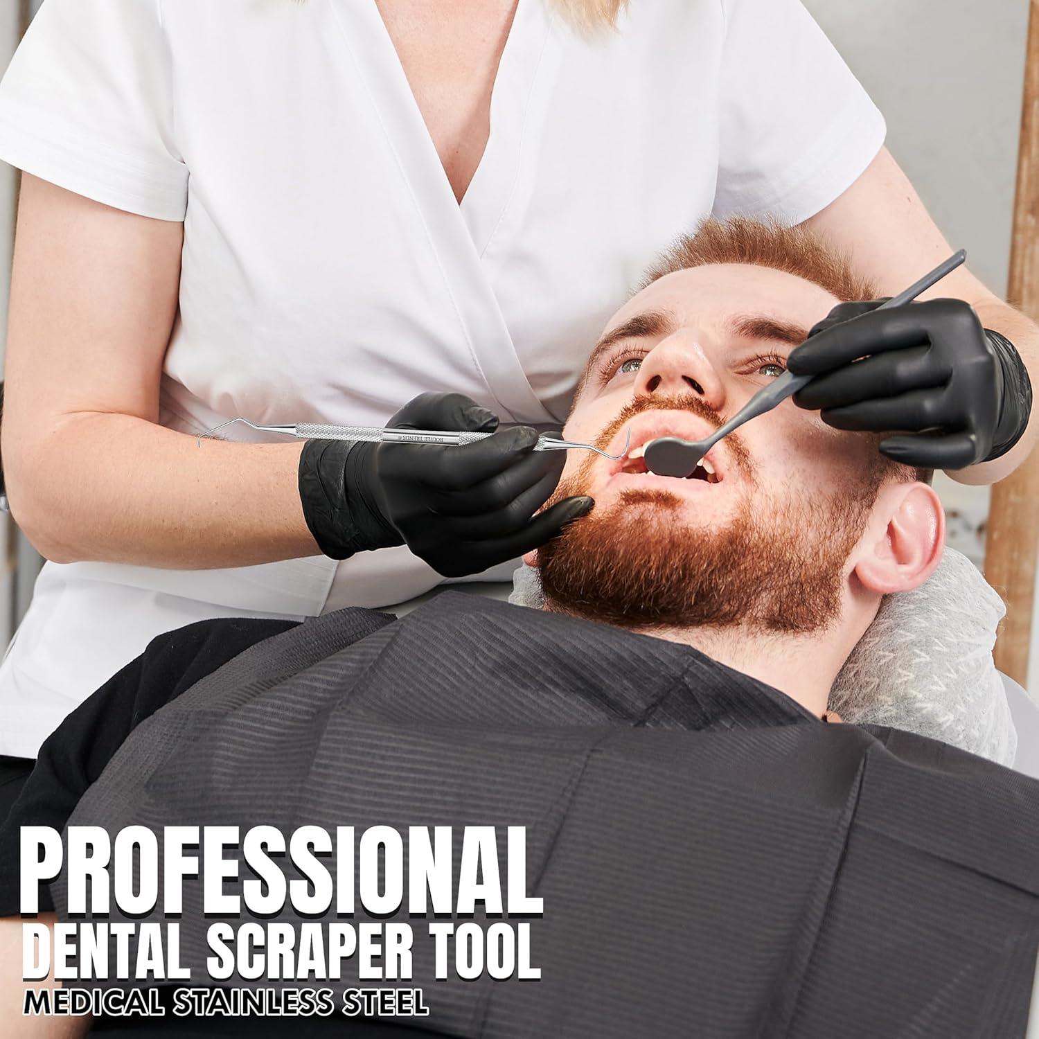 Raspador de Sarro Dental Boujee Trends Doble Cara Acero Inoxidable