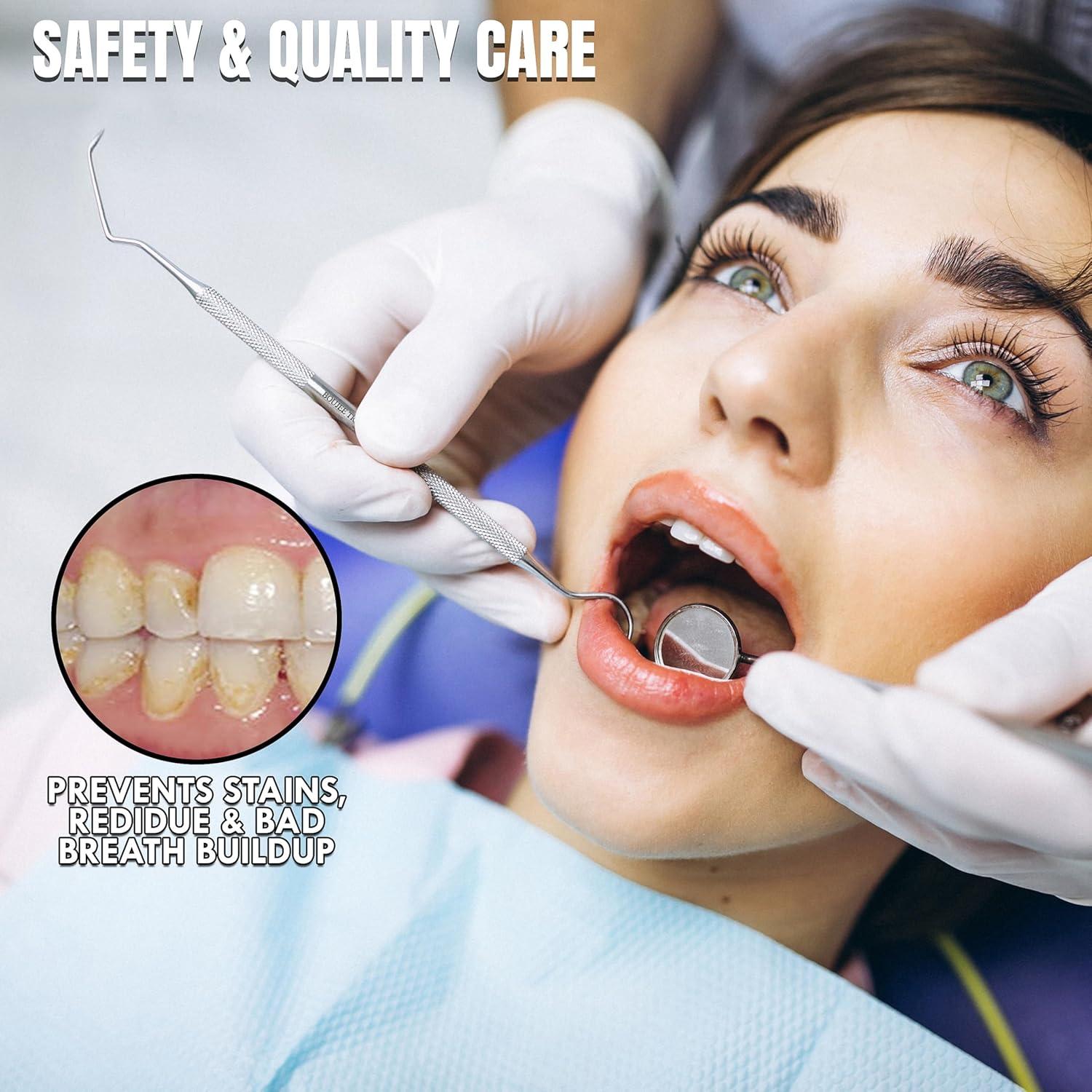 Raspador de Sarro Dental Boujee Trends Doble Cara Acero Inoxidable