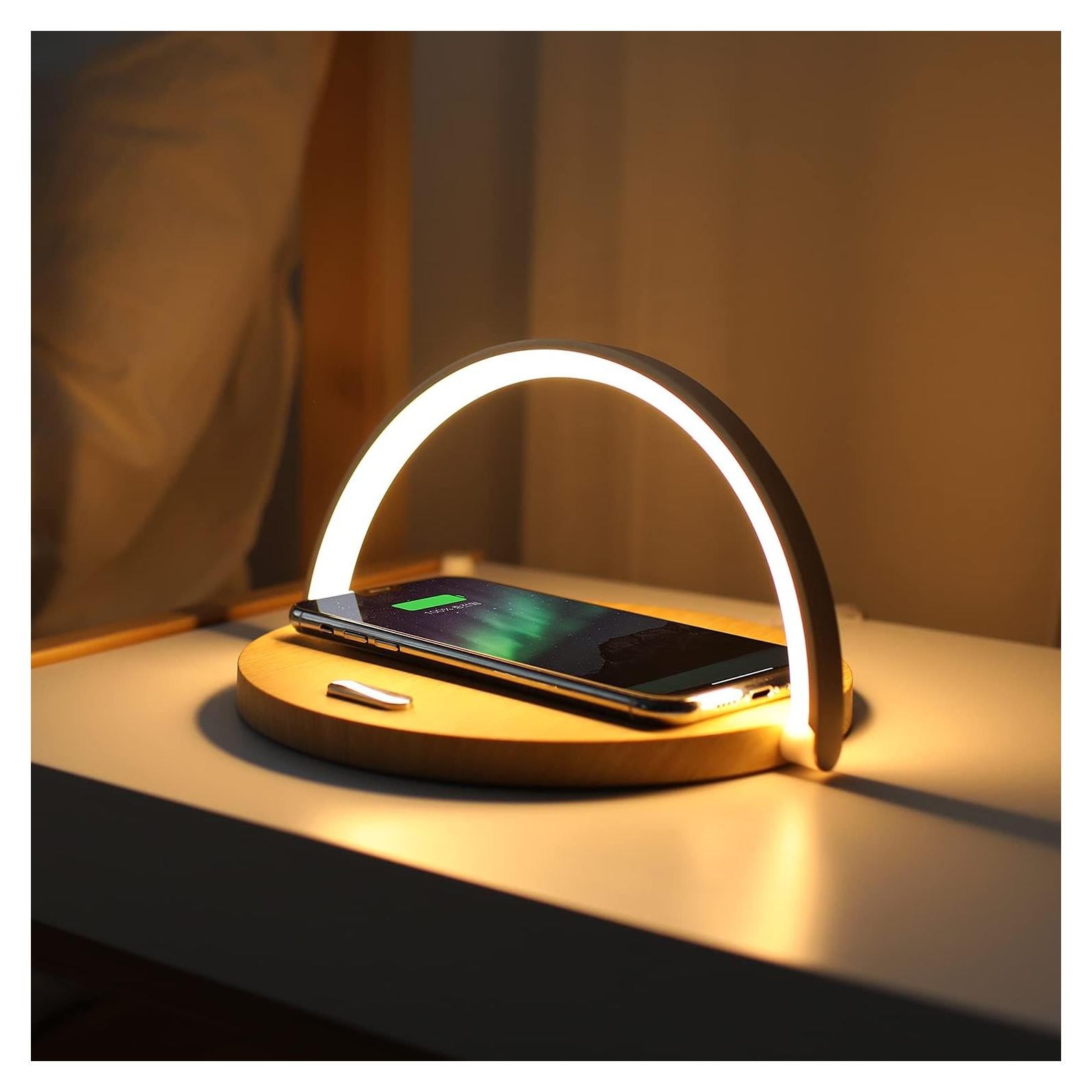 Cargador Inalámbrico Rápido Mooas 15W con Luz Nocturna Ajustable