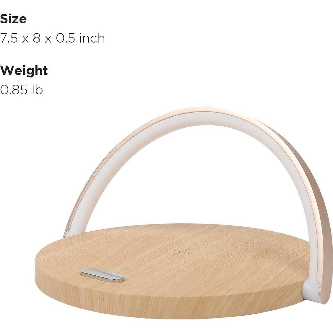 Cargador Inalámbrico Rápido Mooas 15W con Luz Nocturna Ajustable