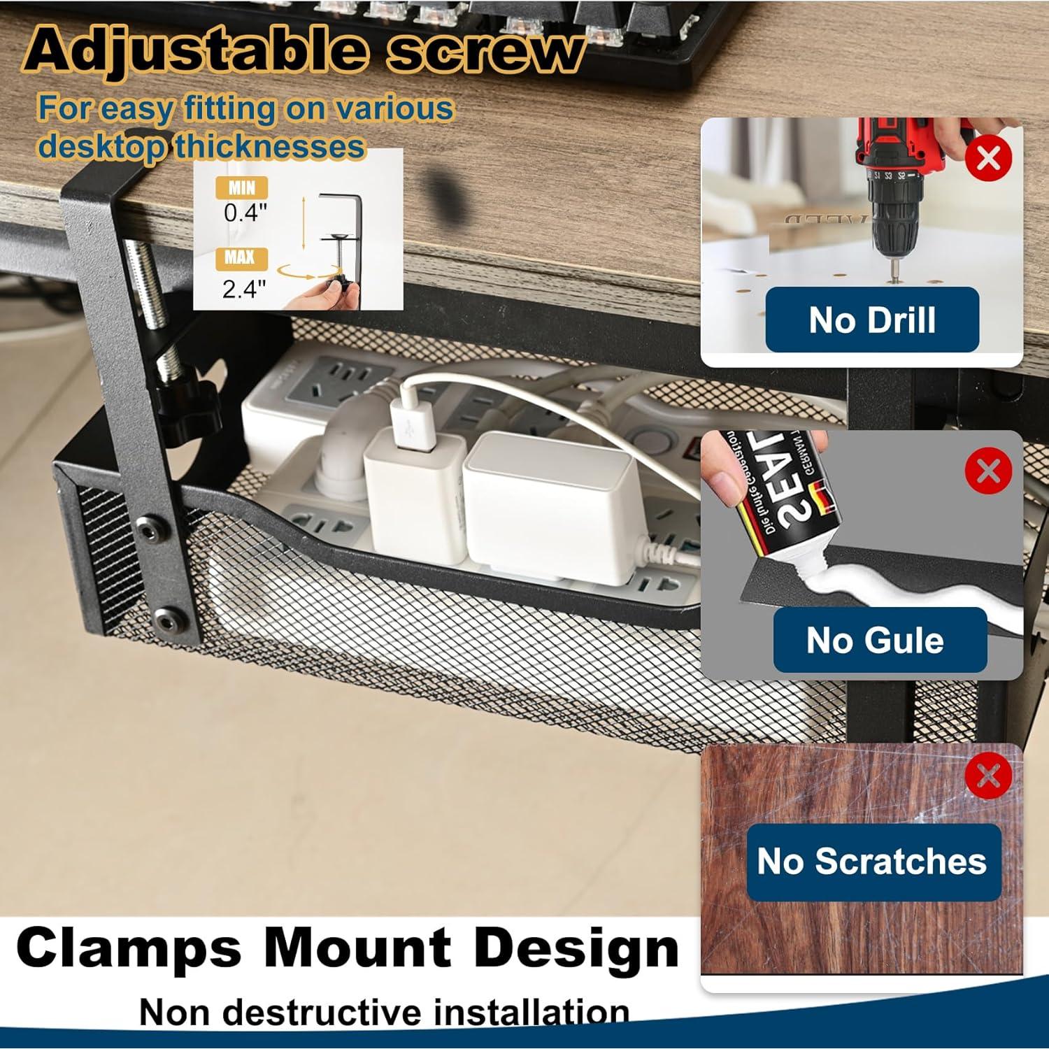 Bandeja de Gestión de Cables XL G.Sumiker - Organizador Negro