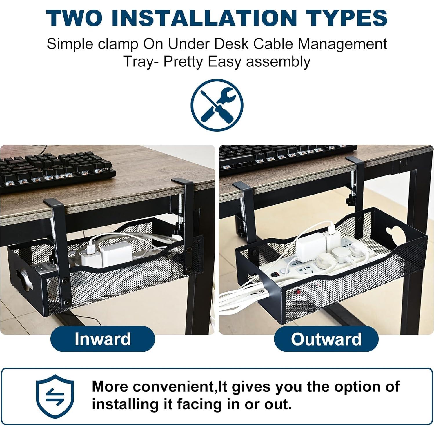 Bandeja de Gestión de Cables XL G.Sumiker - Organizador Negro