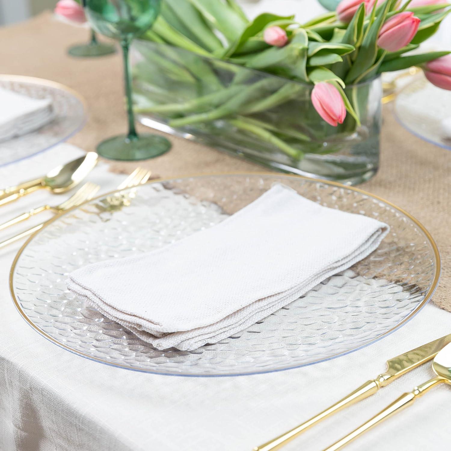 Platos Cargadores Desechables PARTY BARGAINS 33 cm Borde Dorado