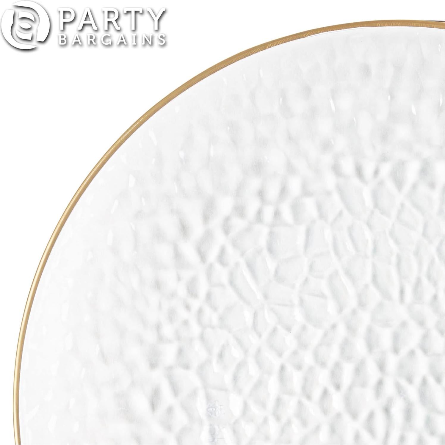Platos Cargadores Desechables PARTY BARGAINS 33 cm Borde Dorado