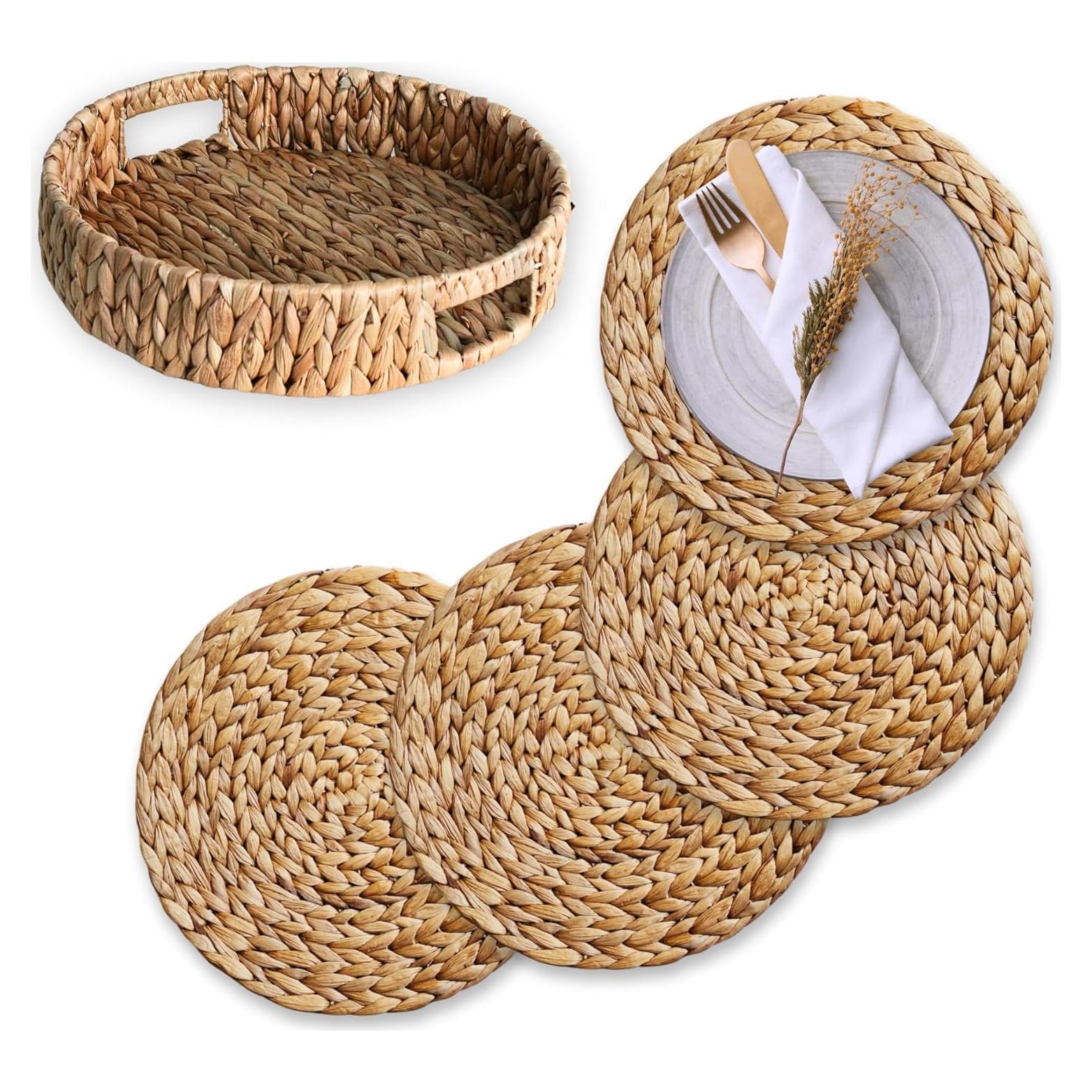 Juego de 4 Manteles Individuales Redondos DEVAY HOME 34.8 cm