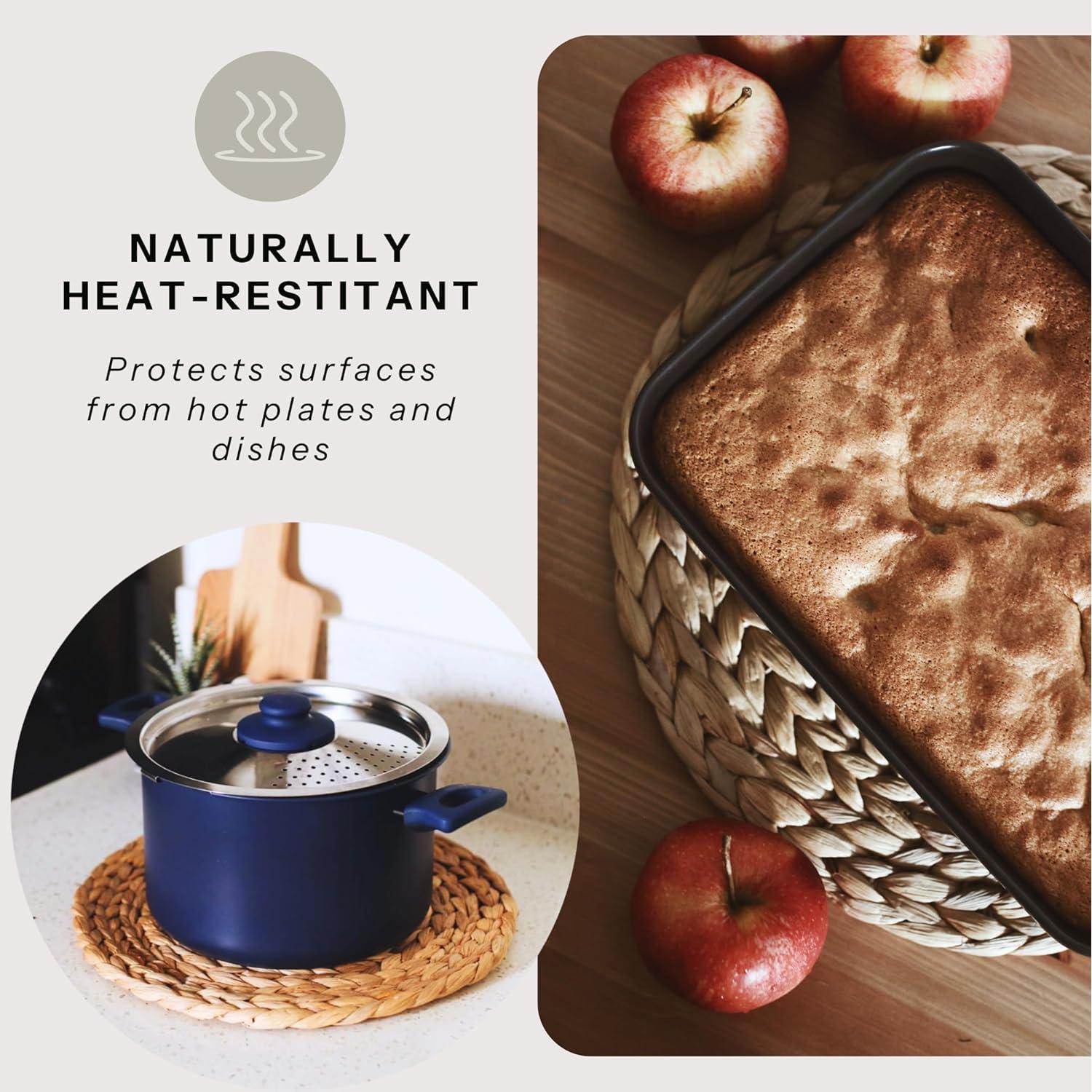 Juego de 4 Manteles Individuales Redondos DEVAY HOME 34.8 cm