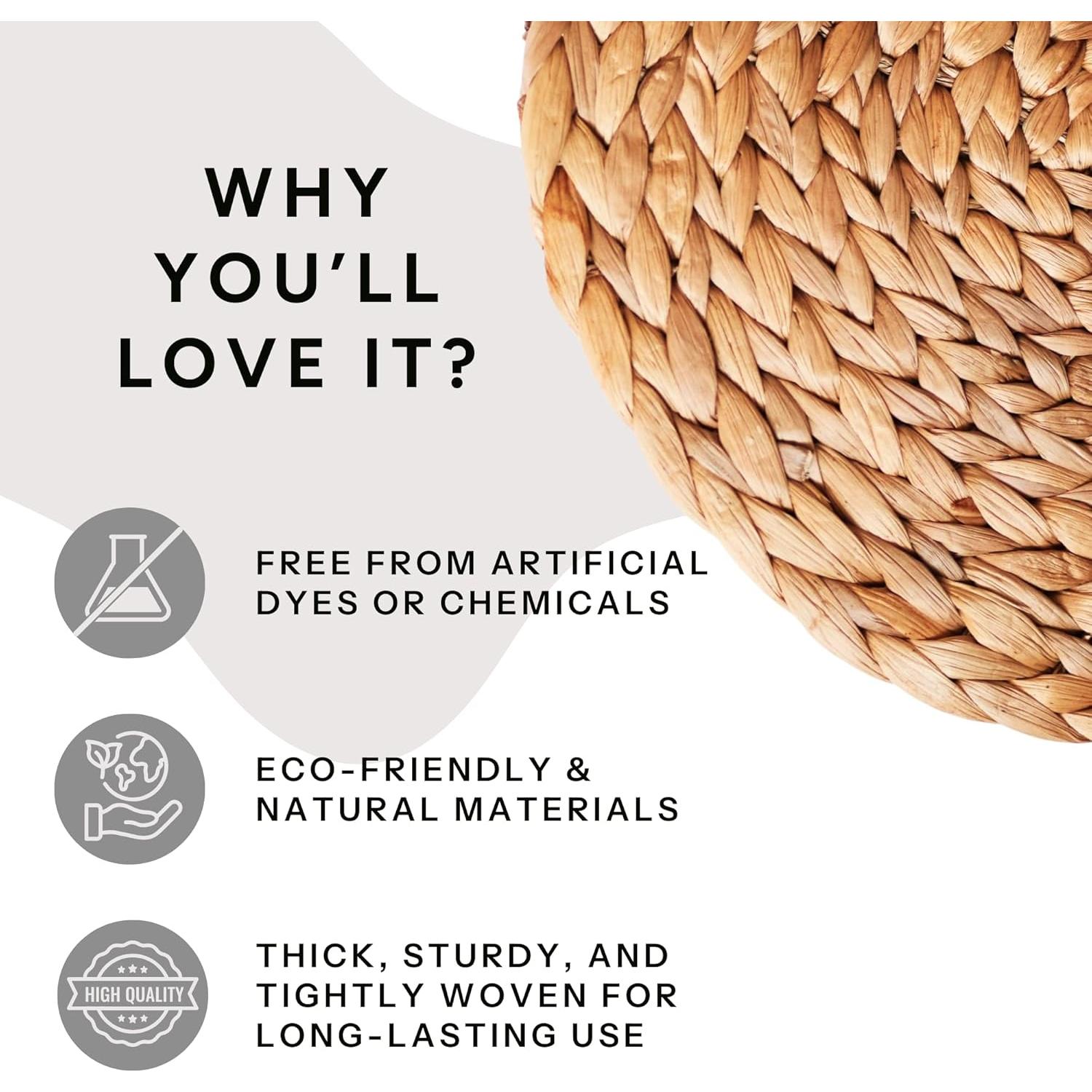 Juego de 4 Manteles Individuales Redondos DEVAY HOME 34.8 cm