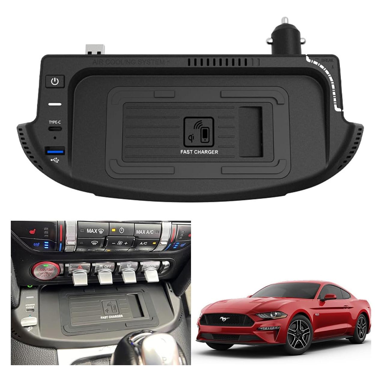 Cargador Inalámbrico AutoQi para Ford Mustang 2015-2023