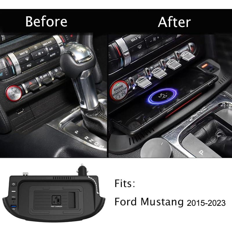 Cargador Inalámbrico AutoQi para Ford Mustang 2015-2023