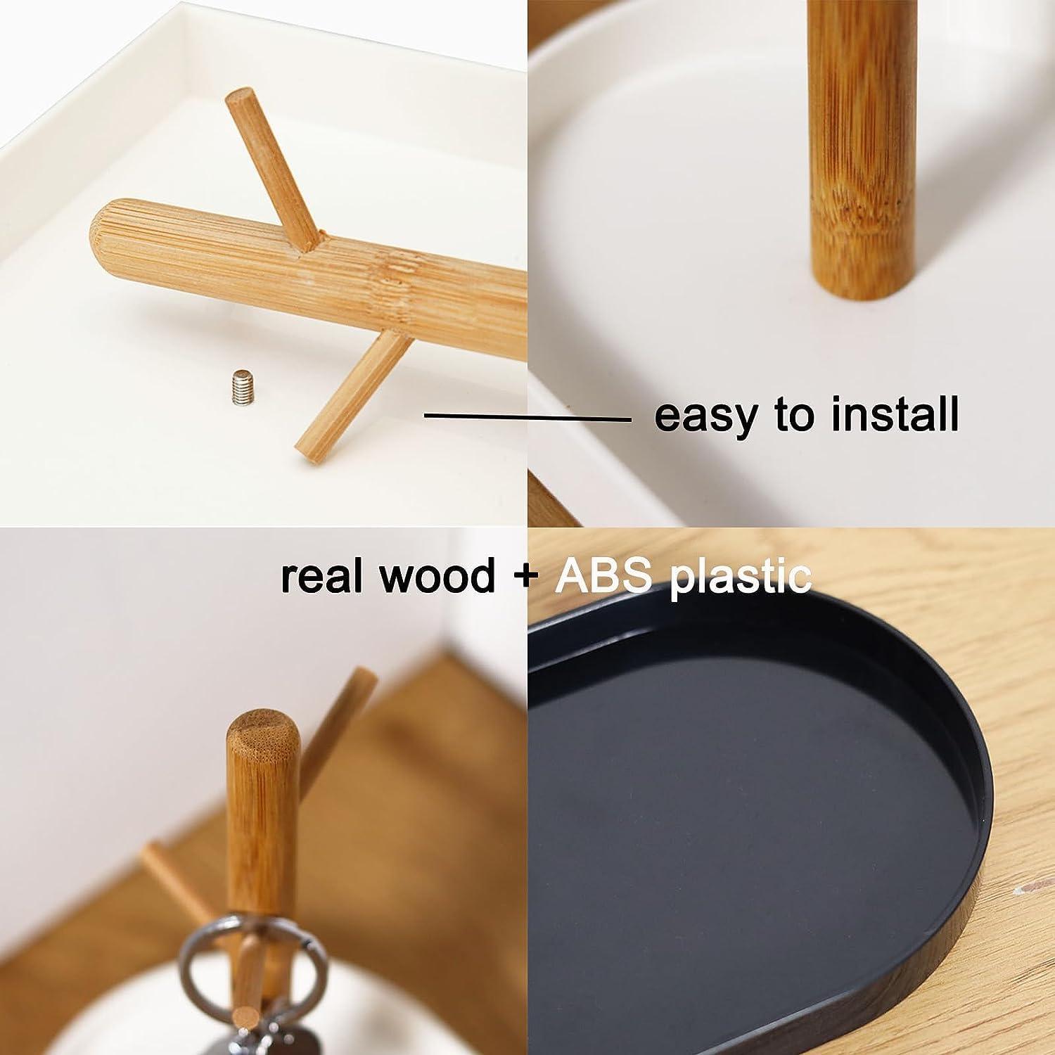 Bandeja de Joyería Shinpuru Ovalada Negra con Organizador Colgante