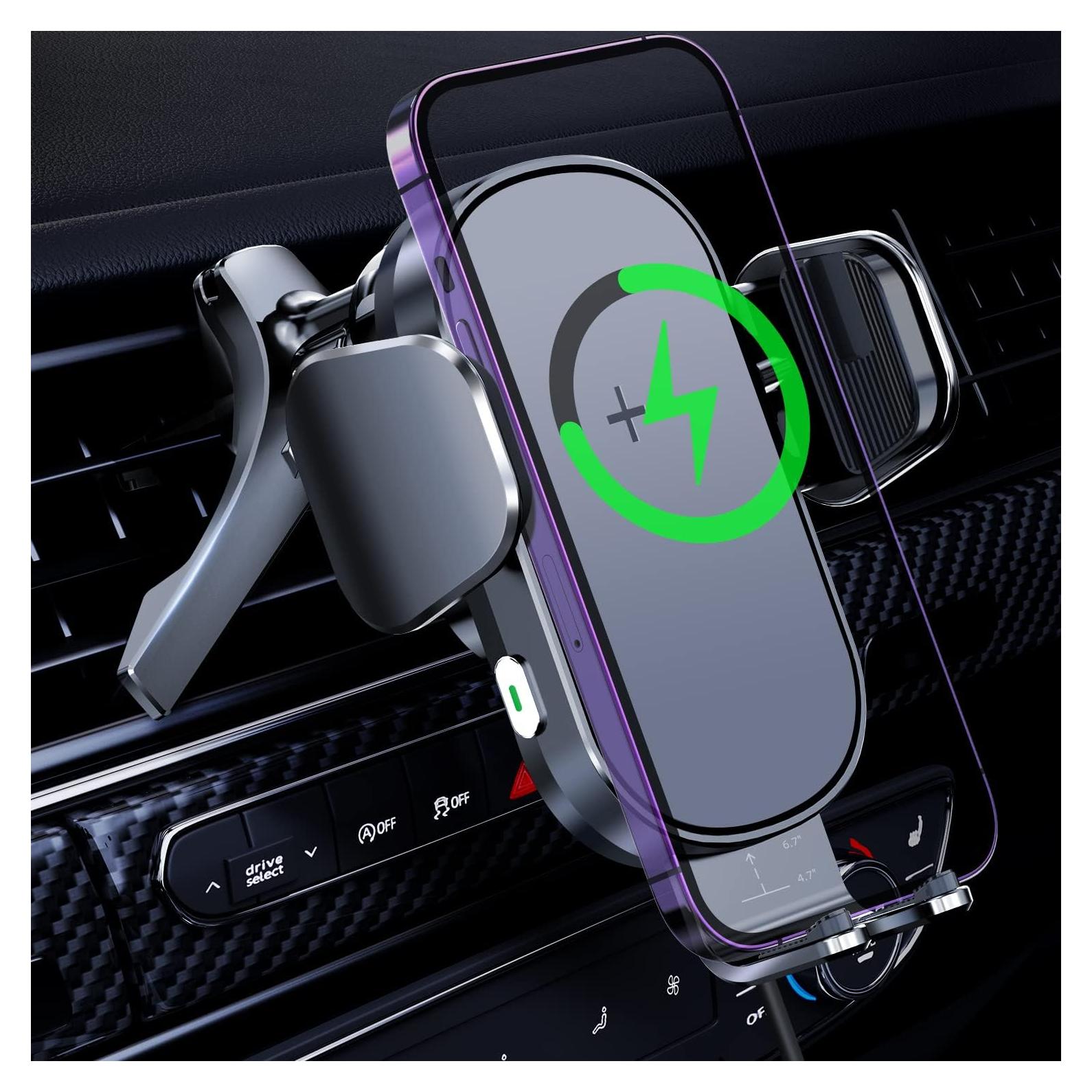 Cargador Inalámbrico para Auto Lekente 15W con Soporte Automático