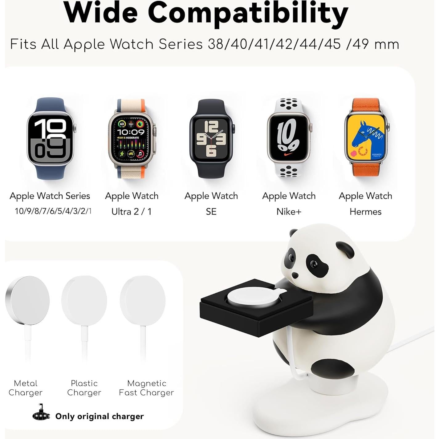 Soporte de Cargador Risokoku para Apple Watch Panda 280g