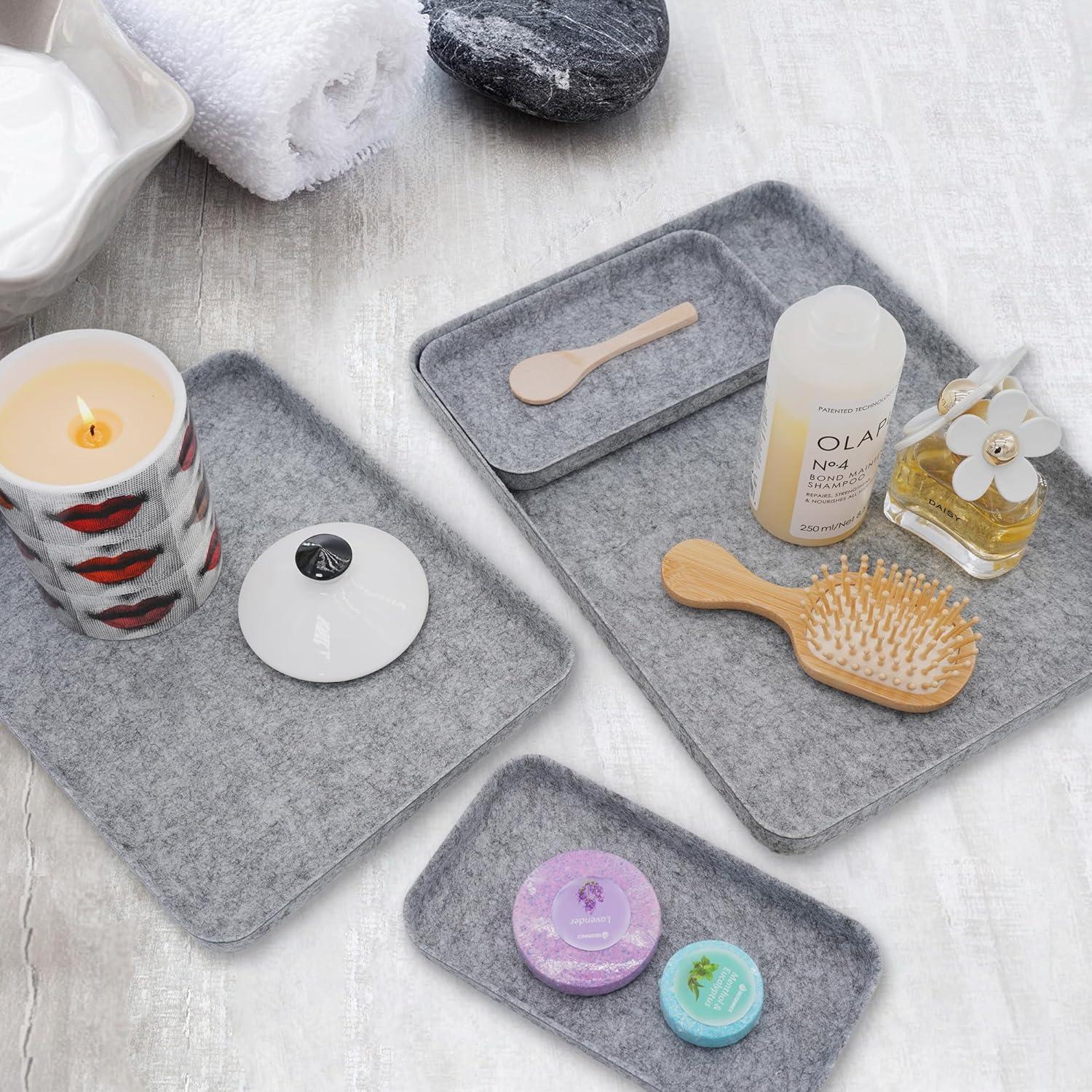 Organizador de escritorio Welaxy EDC Catchall 4 piezas fieltro gris