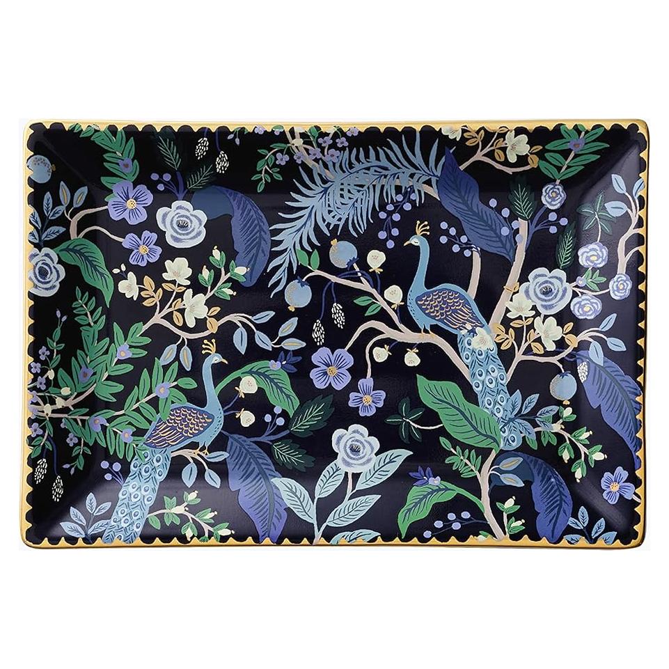 Bandeja Catchall Pavo Real Rifle Paper Co. 43.2x29.2 cm