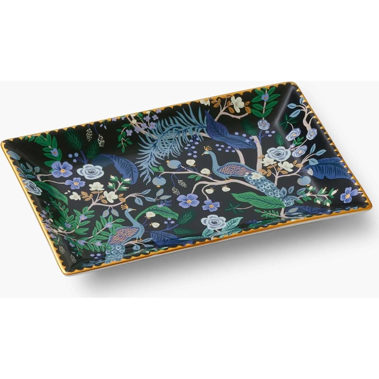 Bandeja Catchall Pavo Real Rifle Paper Co. 43.2x29.2 cm