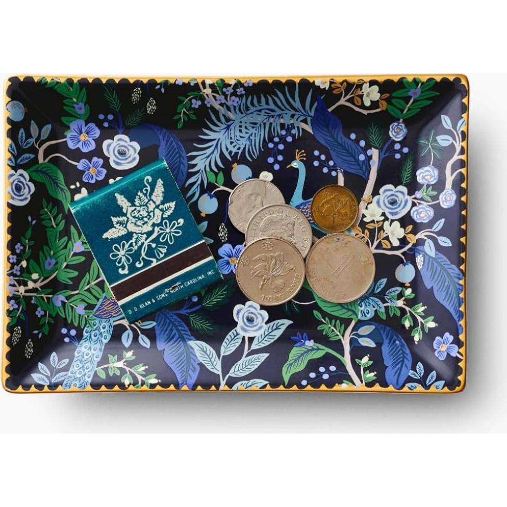 Bandeja Catchall Pavo Real Rifle Paper Co. 43.2x29.2 cm