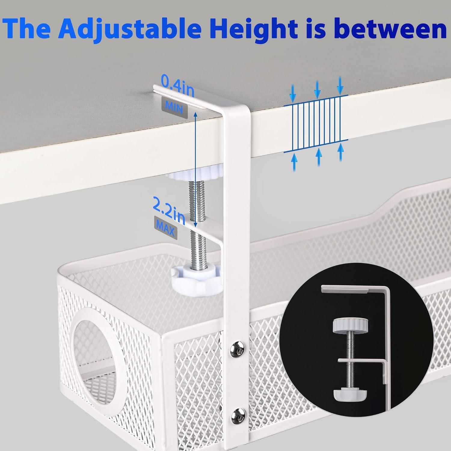 Bandeja de Gestión de Cables Metálica QUELIEN - Blanco - 34x11.9 cm