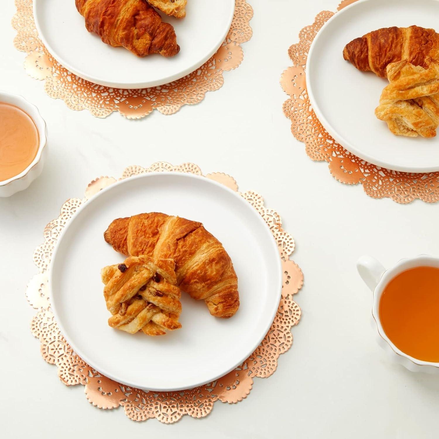 Juvale 100 Manteles Individuales Cobre Rosa 25.4 cm Redondos