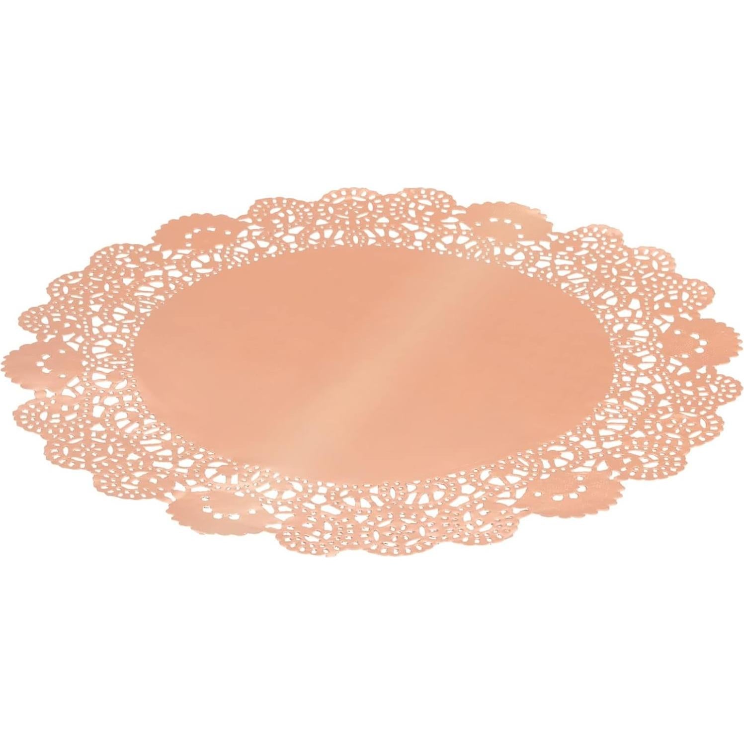 Juvale 100 Manteles Individuales Cobre Rosa 25.4 cm Redondos